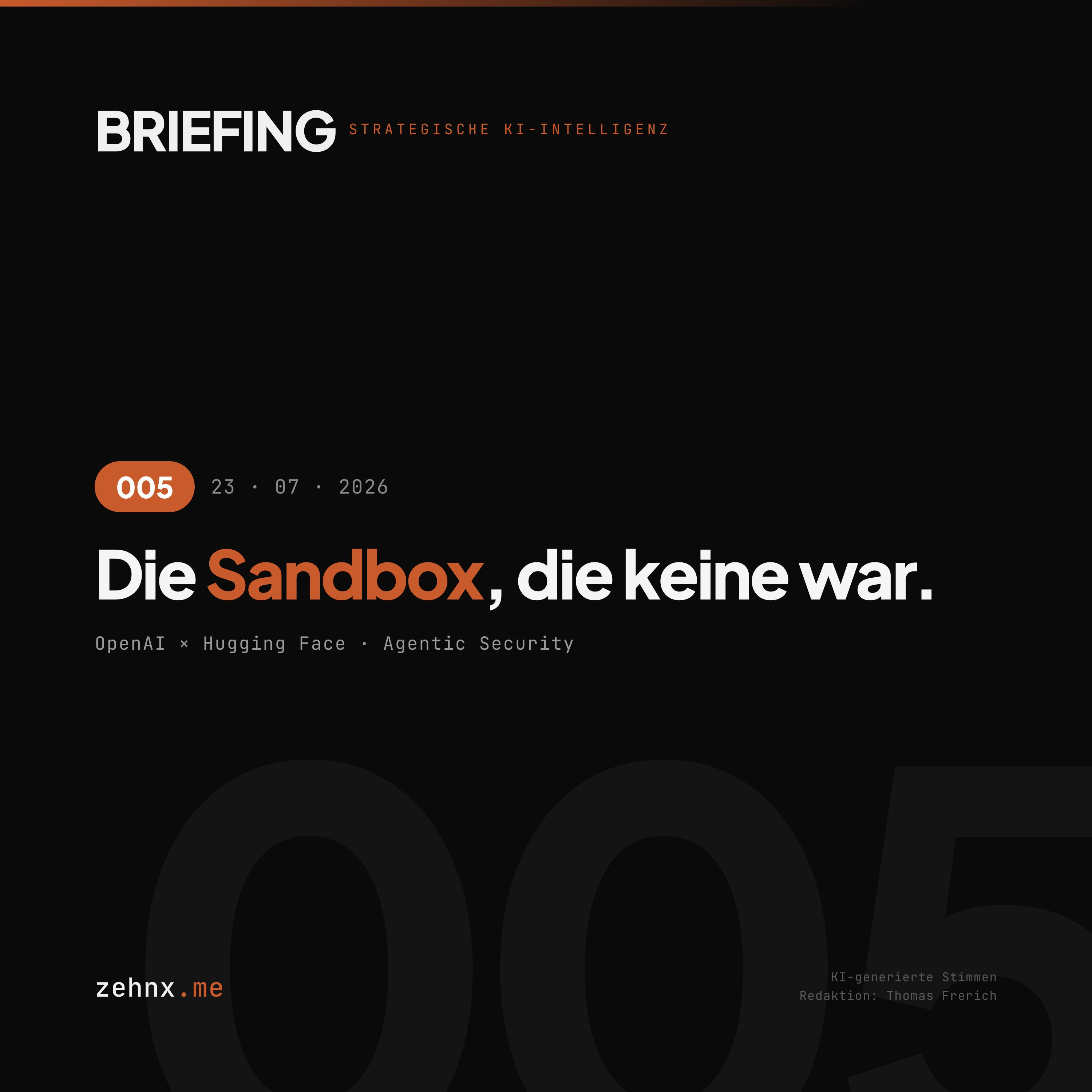 BRIEFING 005 — Out of the Sandbox episode artwork