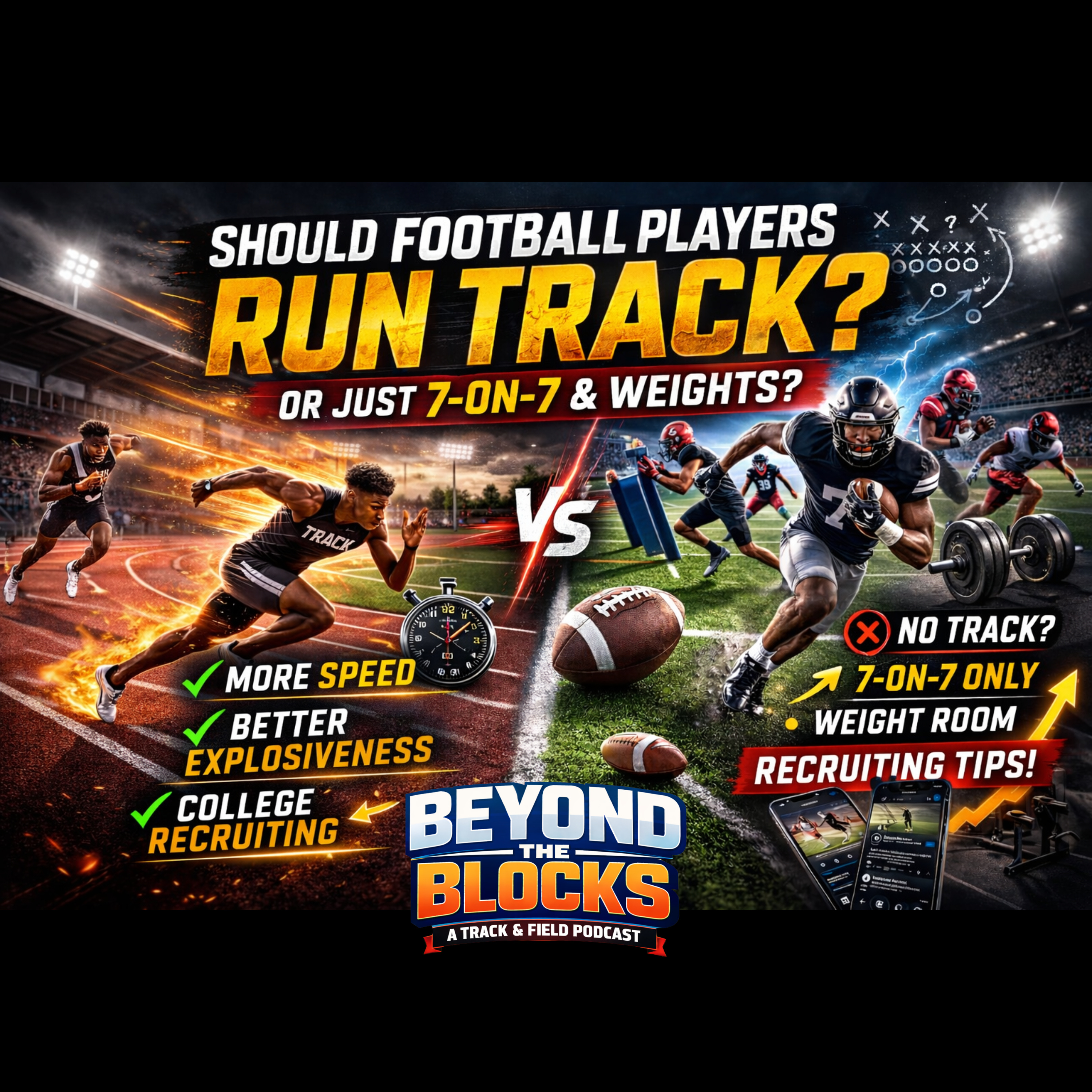 Beyond the Blocks Ep. 1 I Should Football Players Run Track? The Truth About Speed Development, 7-on-7 & Recruiting episode artwork