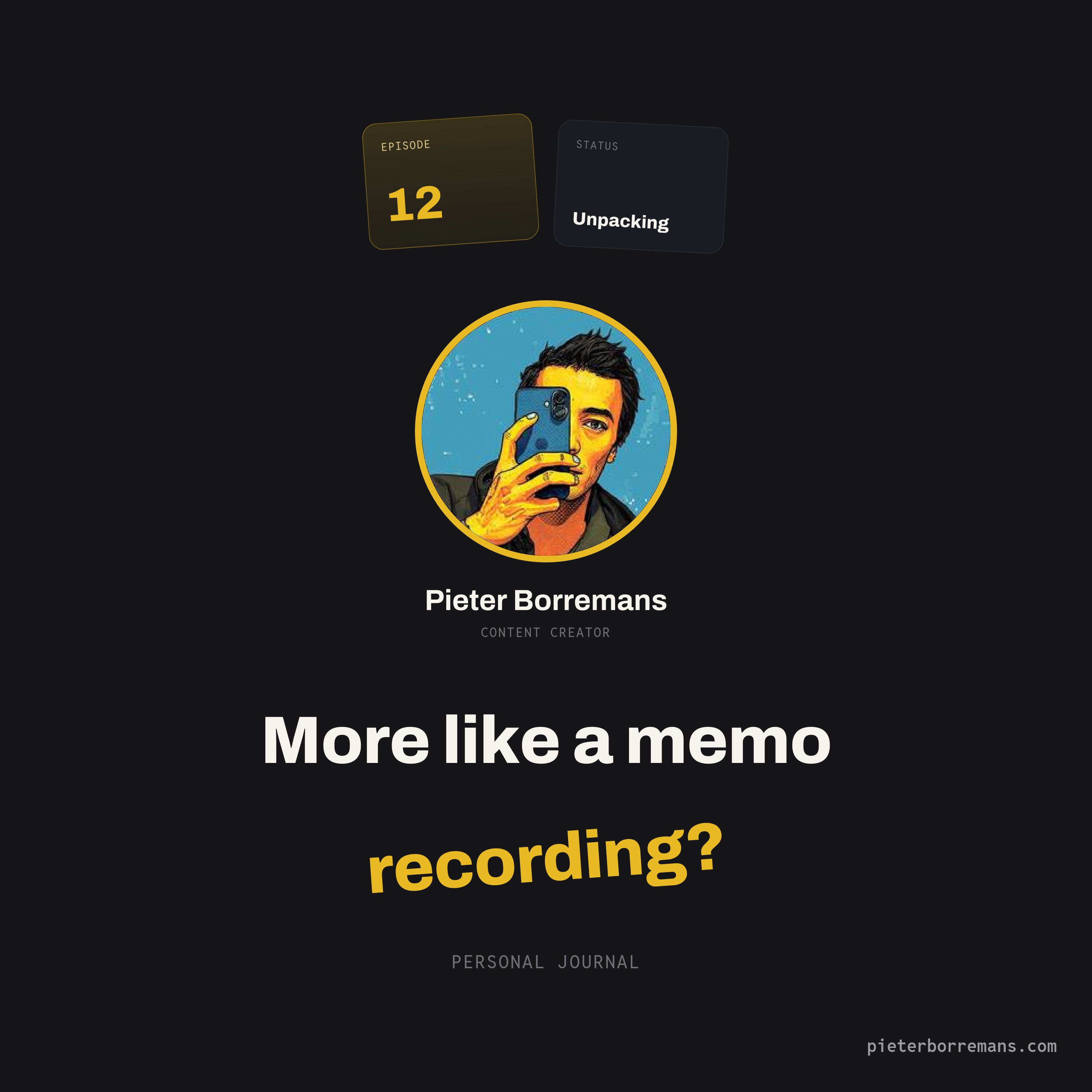 Ep 12 | More like a memo recording?  episode artwork