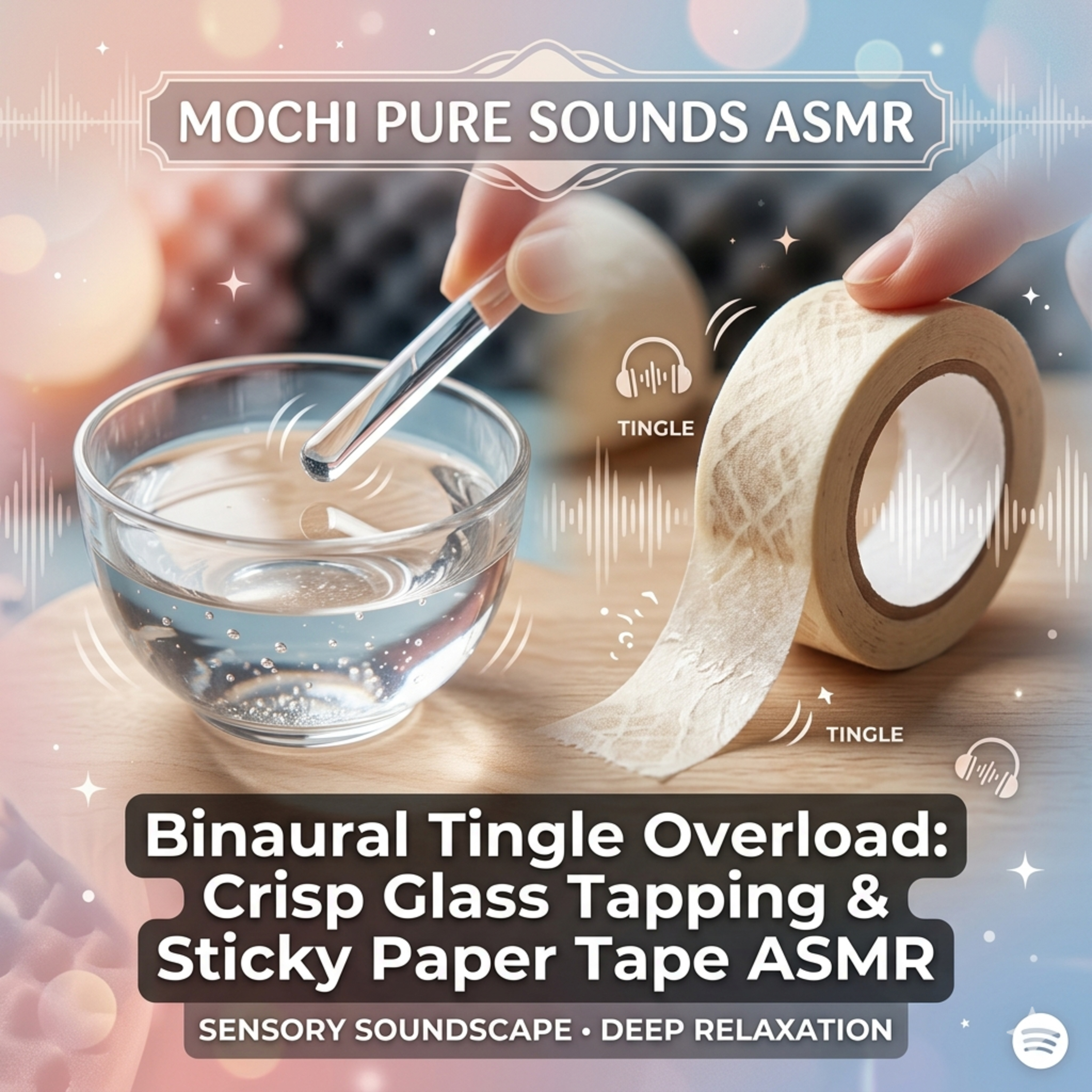 Binaural Tingle Overload: Crisp Glass Tapping & Sticky Paper Tape ASMR