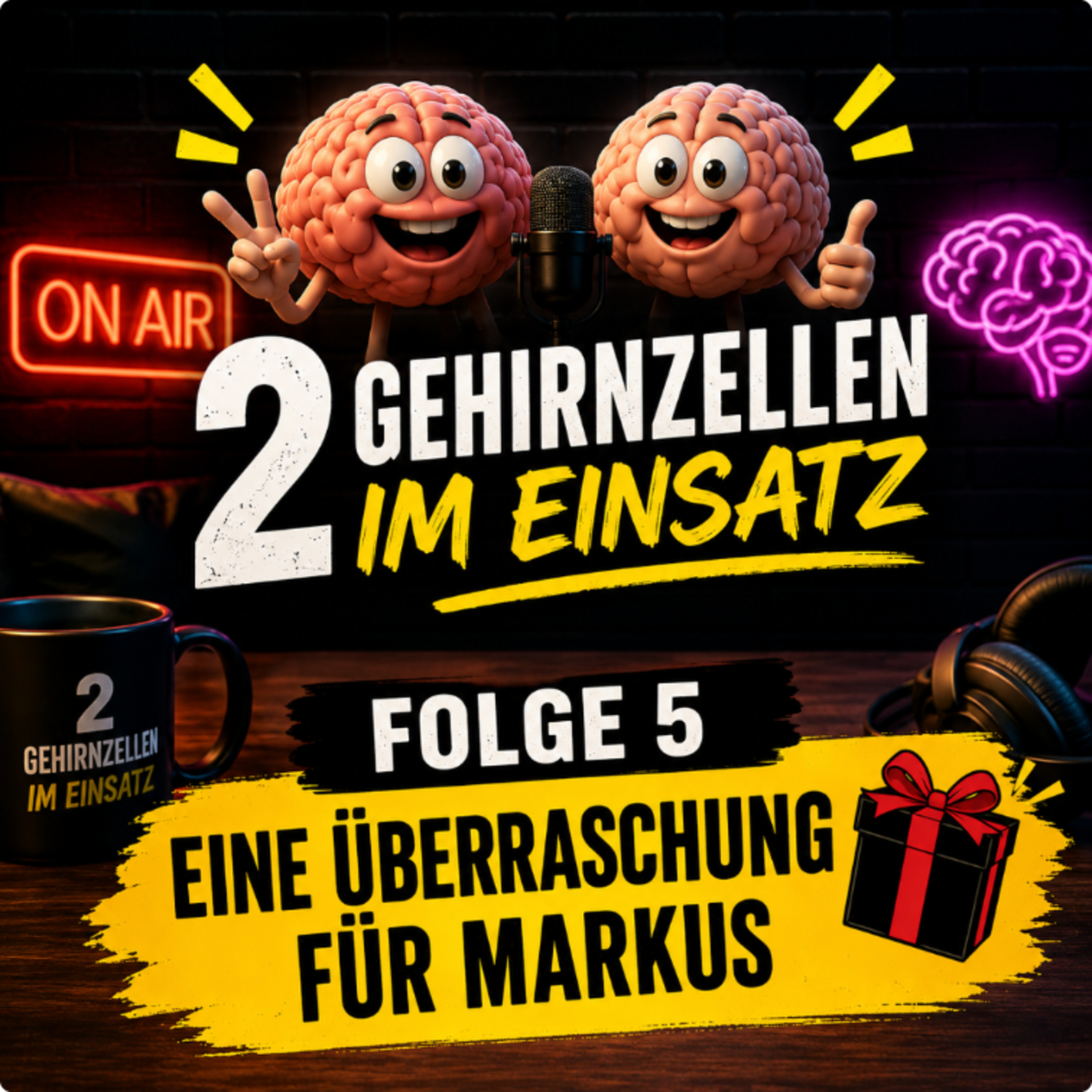 Folge 5: Eine Überraschung für Markus 😲 | 2 Gehirnzellen im Einsatz episode artwork