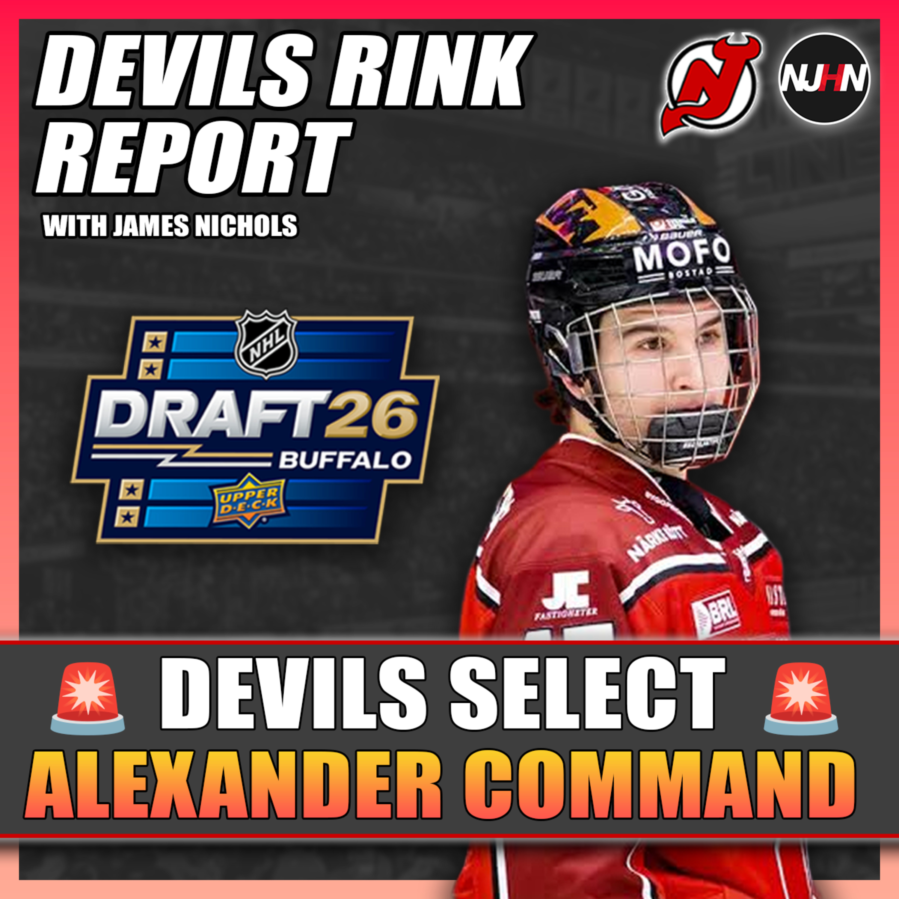  New Jersey Devils select Alexander Command with the 12th Overall Pick | Devils Rink Report episode artwork