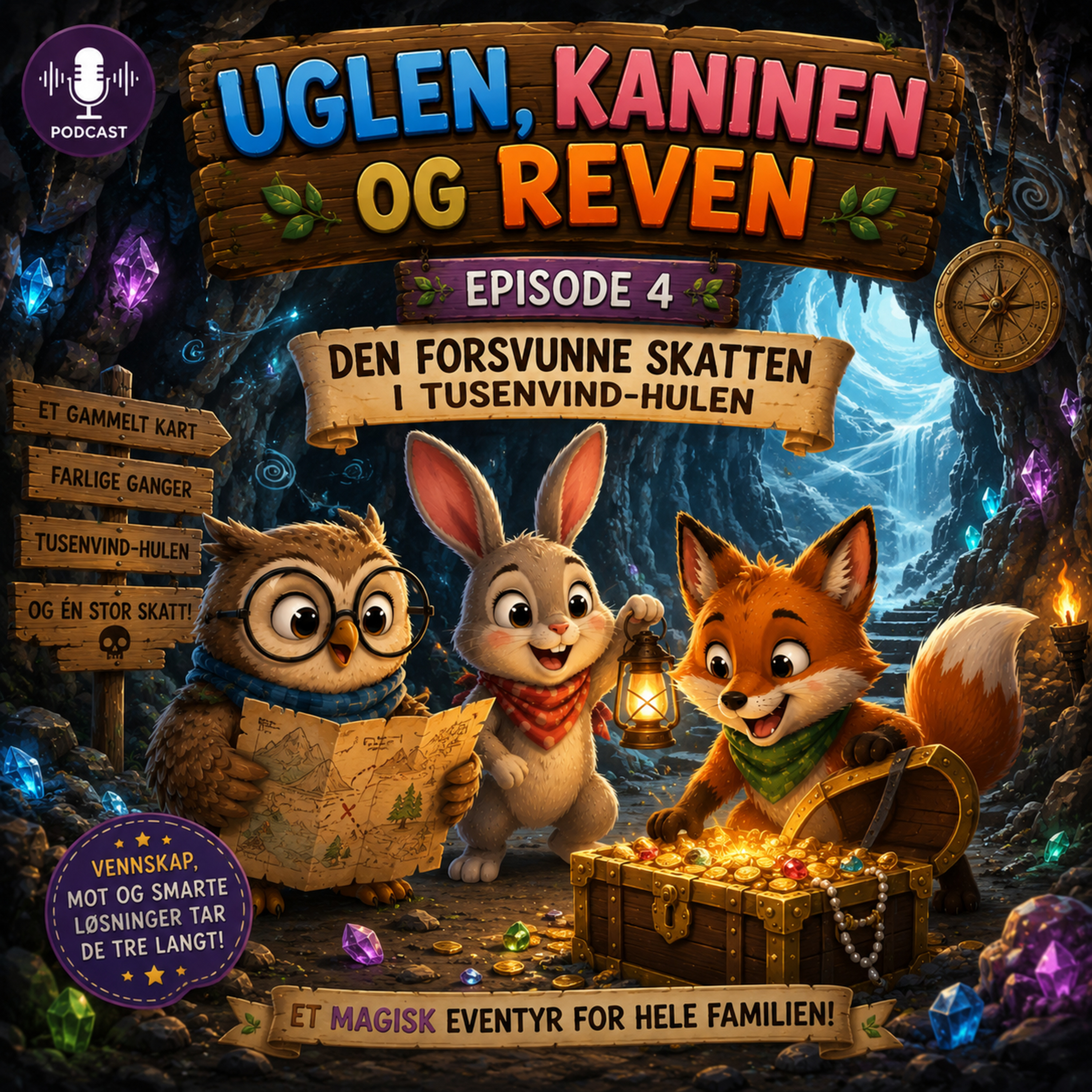 Den forsvunne skatten i Tusenvind-hulen episode artwork