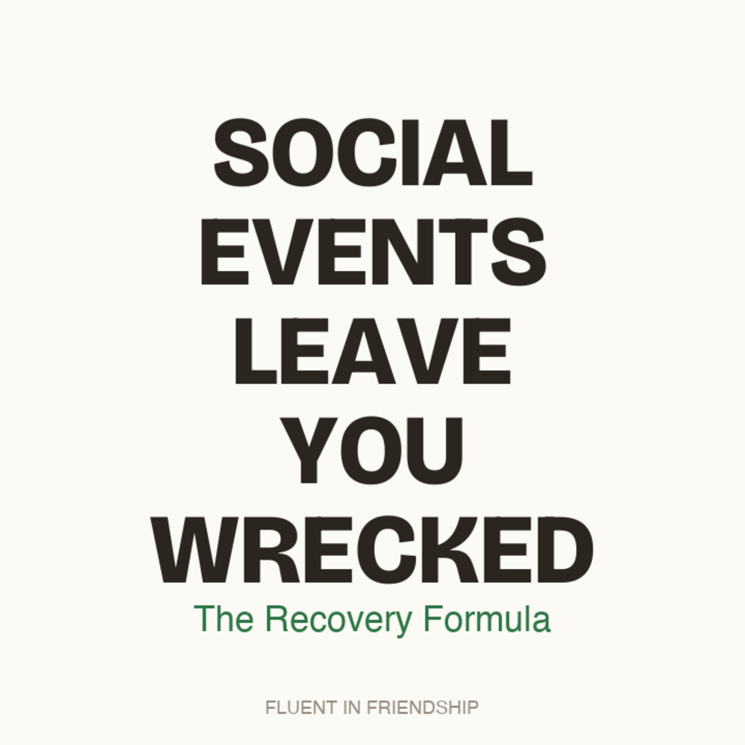 T0E3 - Social Events Leave You Wrecked: The Recovery Formula episode artwork