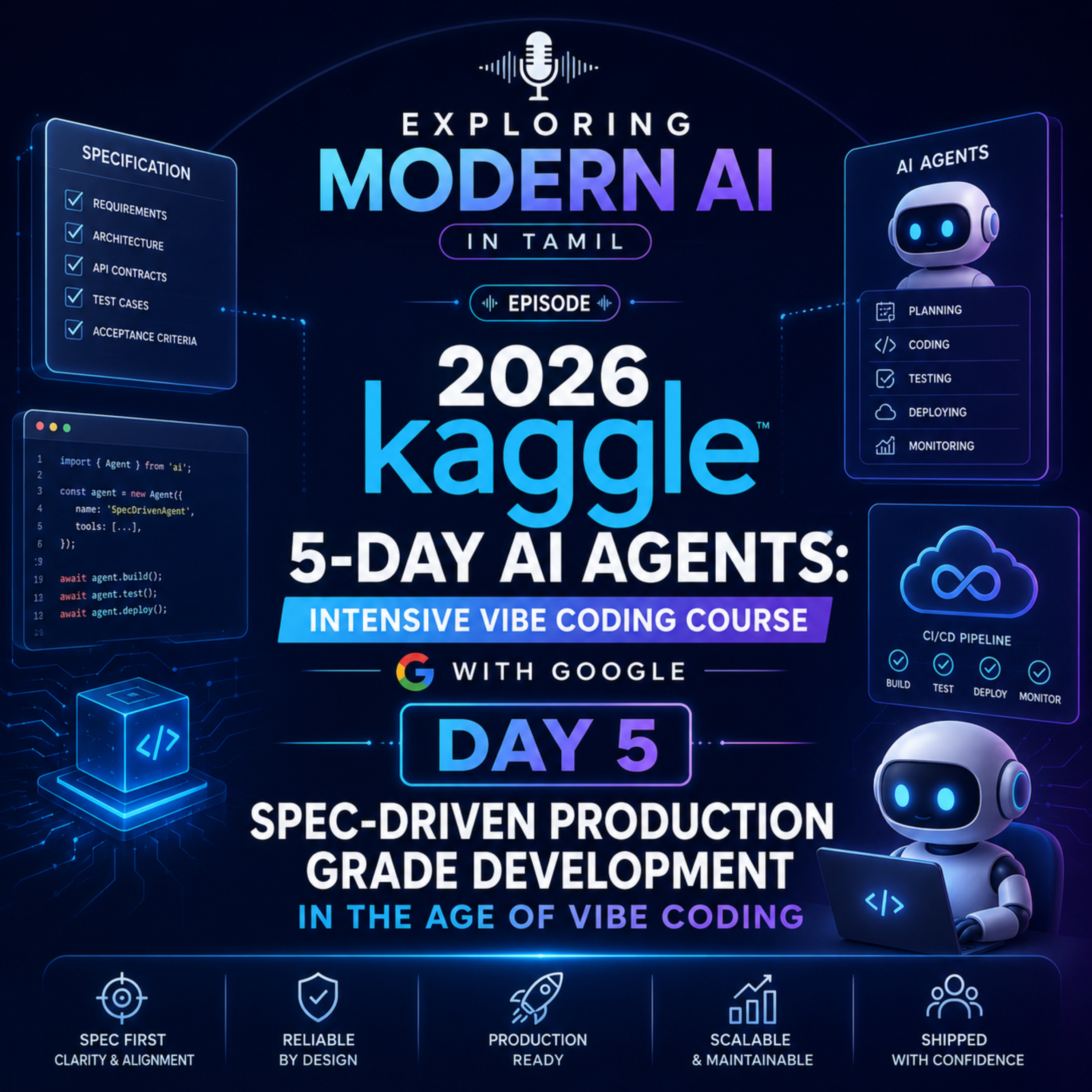 2026 Day 5 - Spec-Driven Production Grade Development in the Age of Vibe Coding | Google AI Agents Course episode artwork