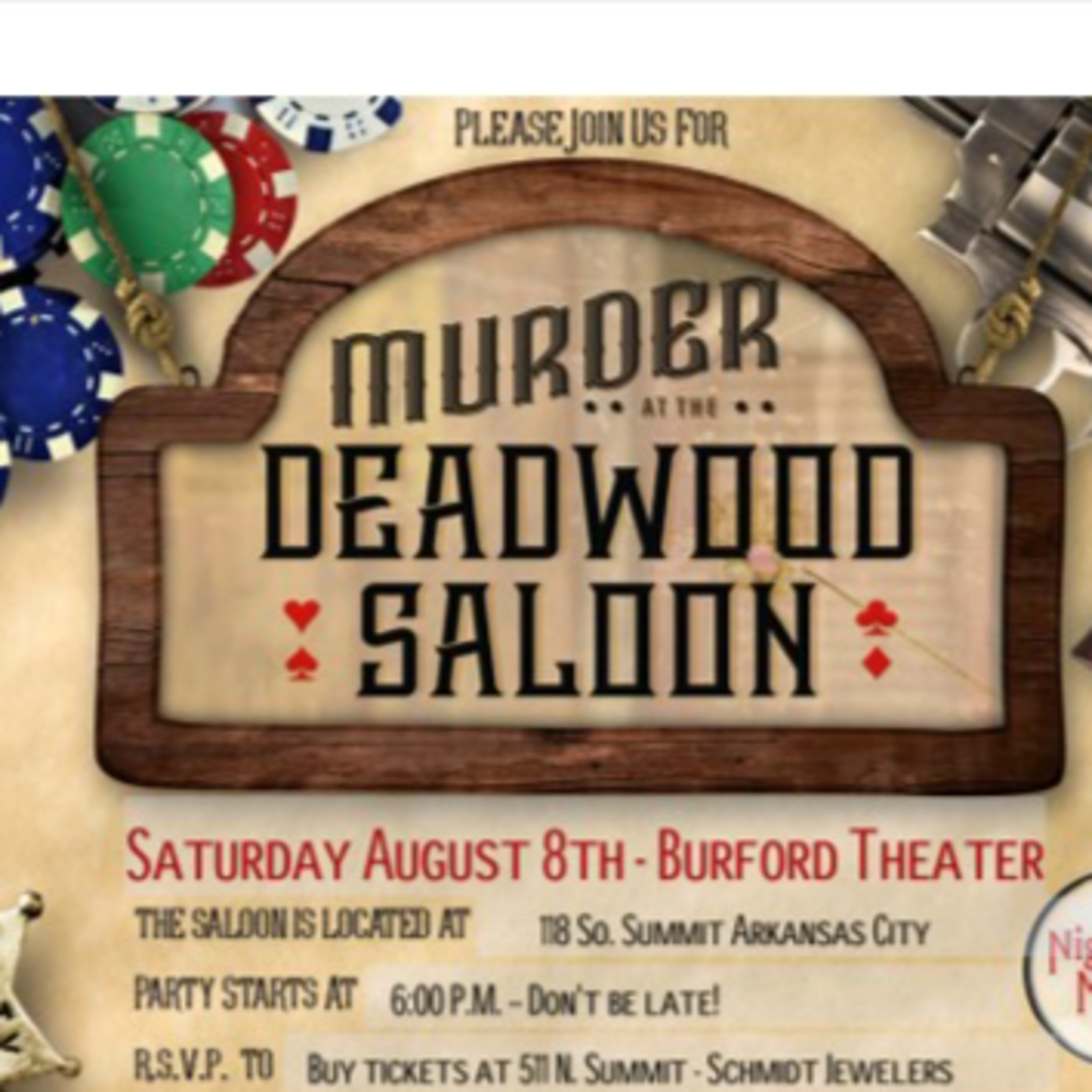 Deadwood Saloon Whodunit: A Night of Improv, Clues & Wild West Fun at the Burford