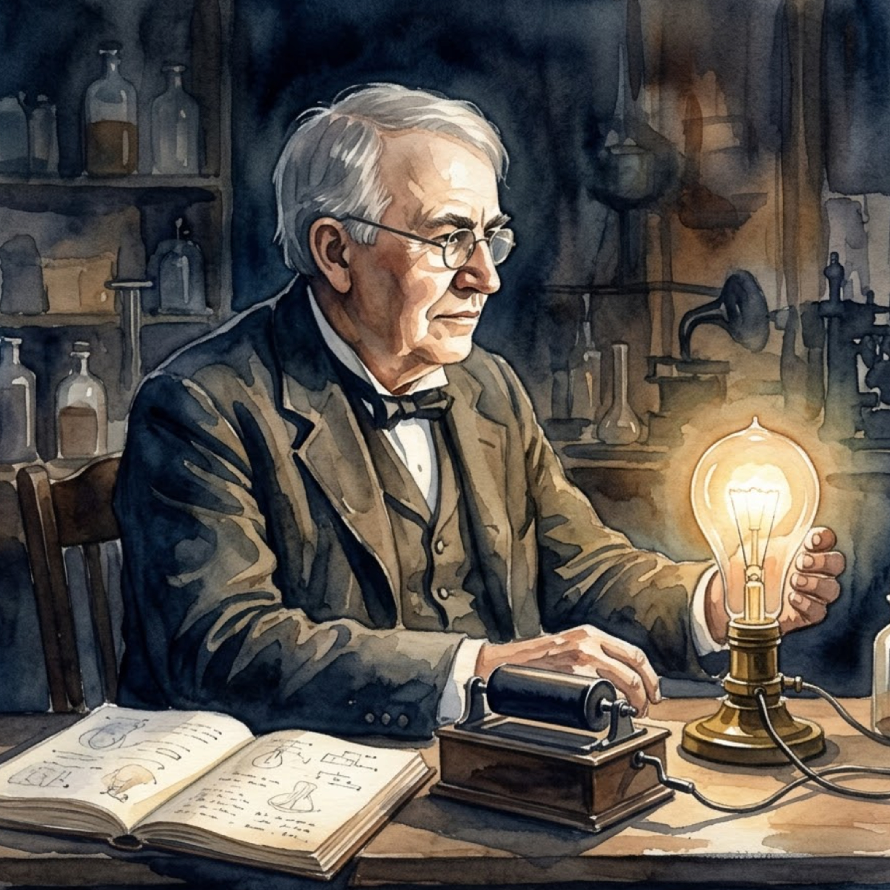 Thomas Edison – Der Erfinder hinter Glühbirne, Phonograph und Forschungslabor | Biografie zum Einschlafen episode artwork