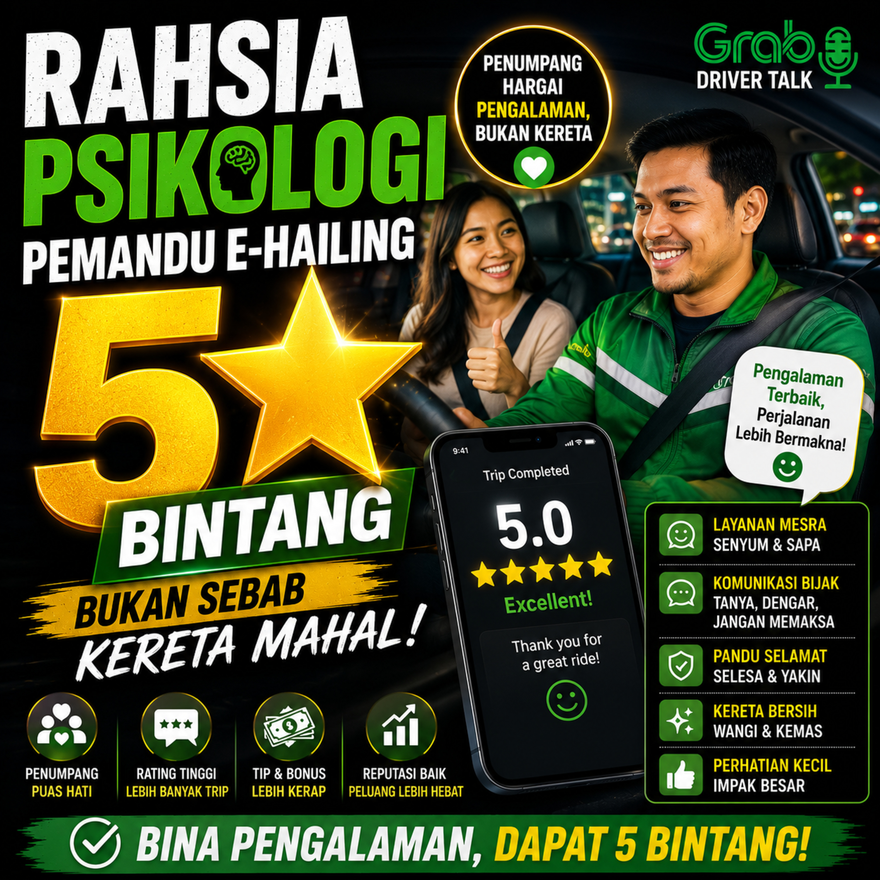 Rahsia Psikologi Pemandu E-Hailing 5 Bintang (Bukan Sebab Kereta Mahal) episode artwork