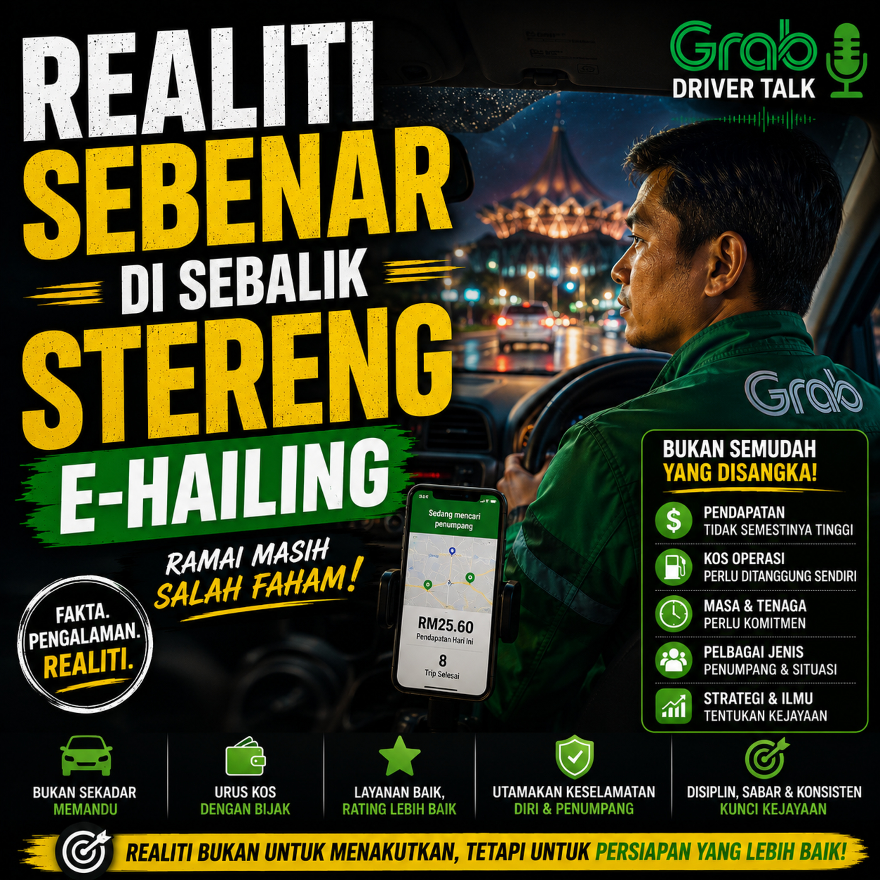 Realiti Sebenar Di Sebalik Stereng E-Hailing (Ramai Masih Salah Faham) episode artwork