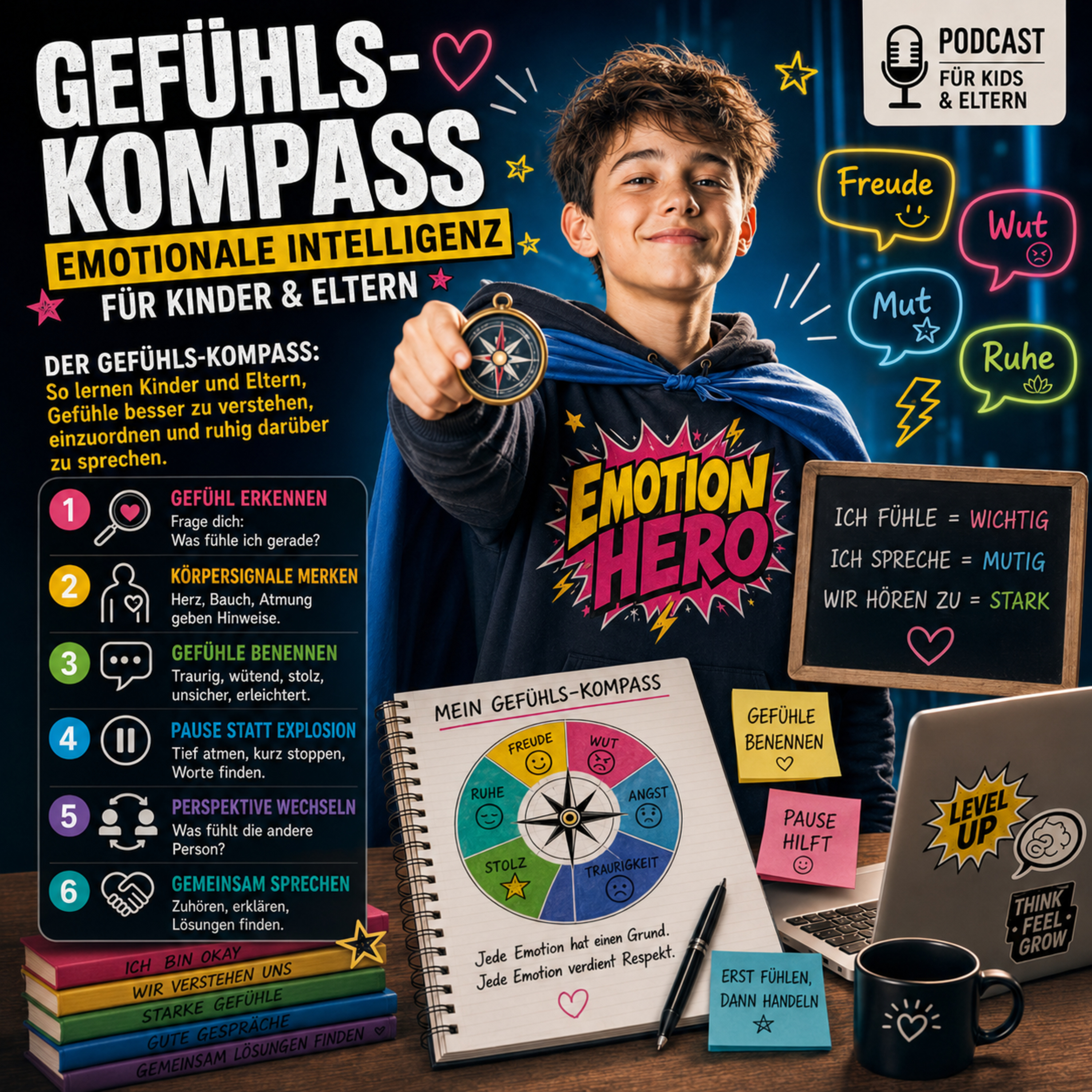 Gefühls-Kompass für Kinder: Emotionale Intelligenz stärken und Gefühle besser verstehen episode artwork