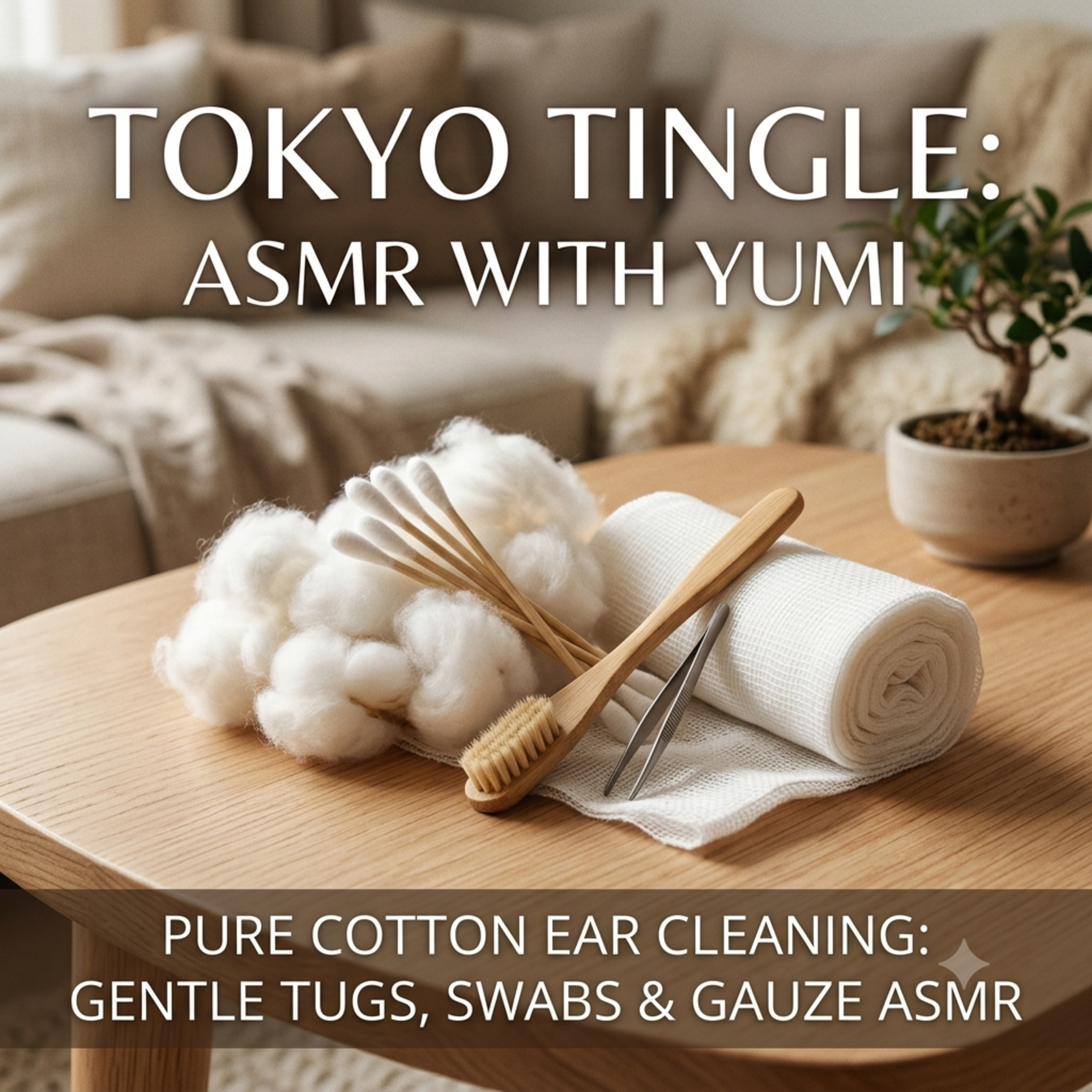 Pure Cotton Ear Cleaning: Gentle Tugs, Swabs & Gauze ASMR
