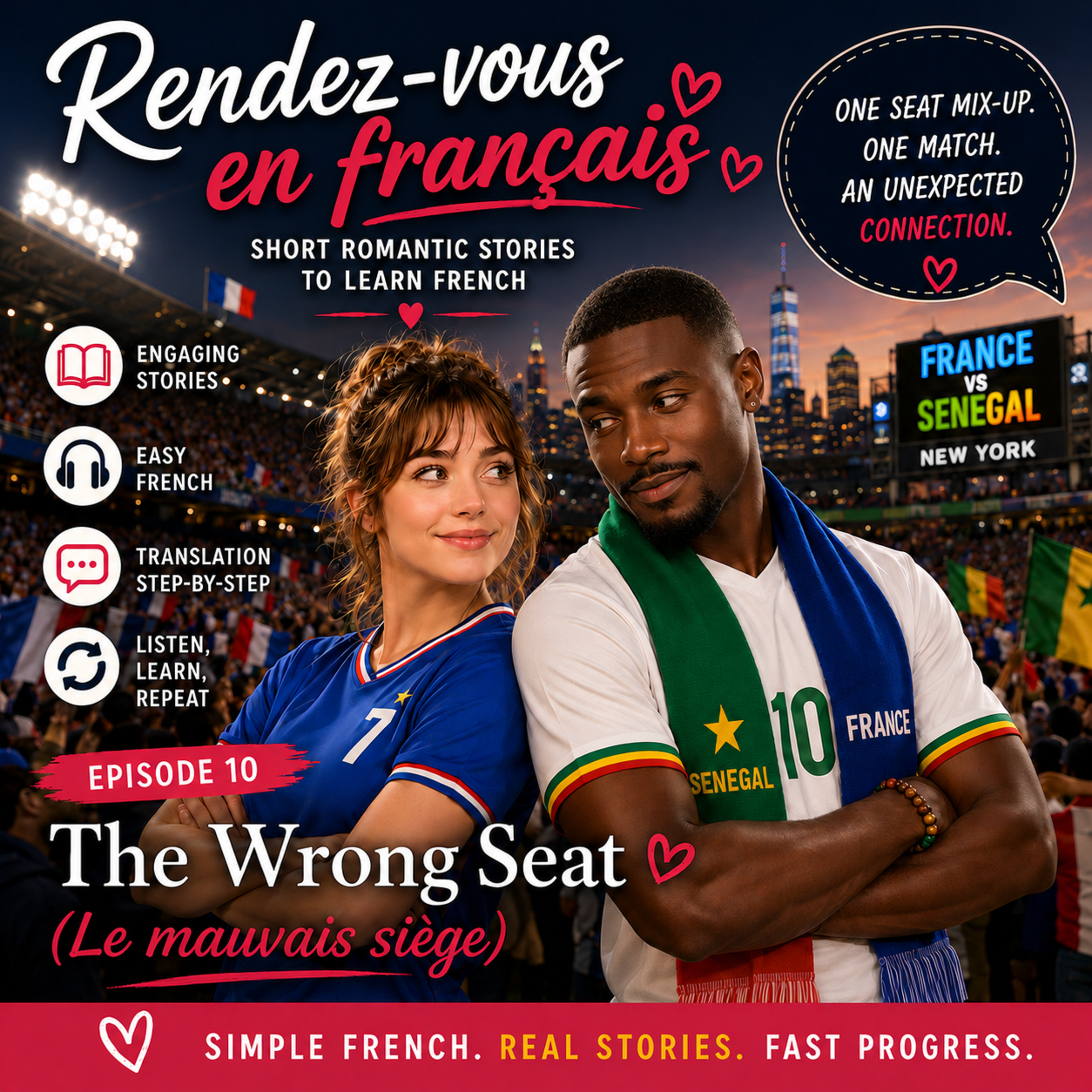 The Wrong Seat — Le mauvais siège | Easy French Story for Beginners (with Translation)