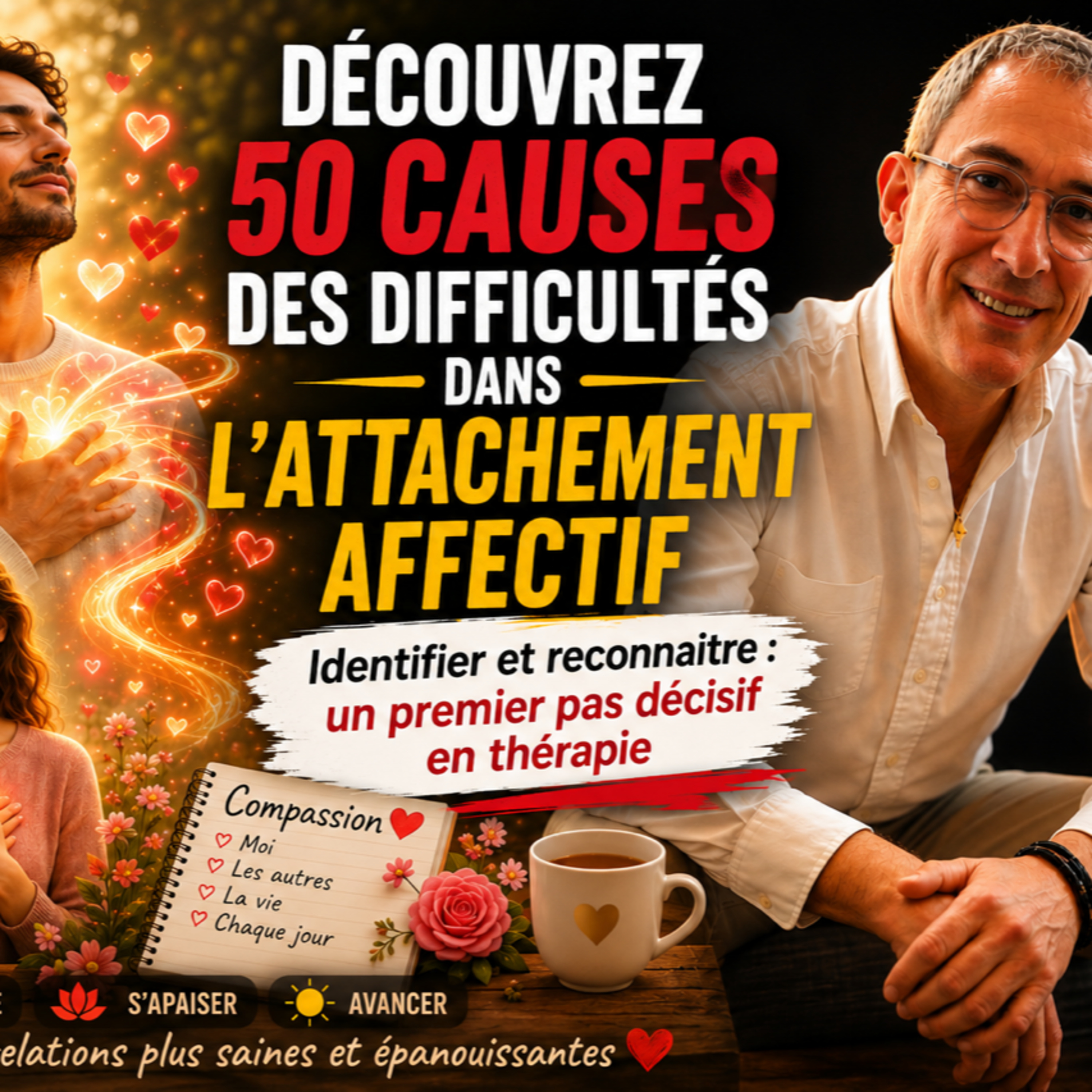 #5 Découvrez 50 causes des difficultés dans l'attachement affectif - les causes de l'attachement anxieux, évitant, désorganisé et la dépendance affective