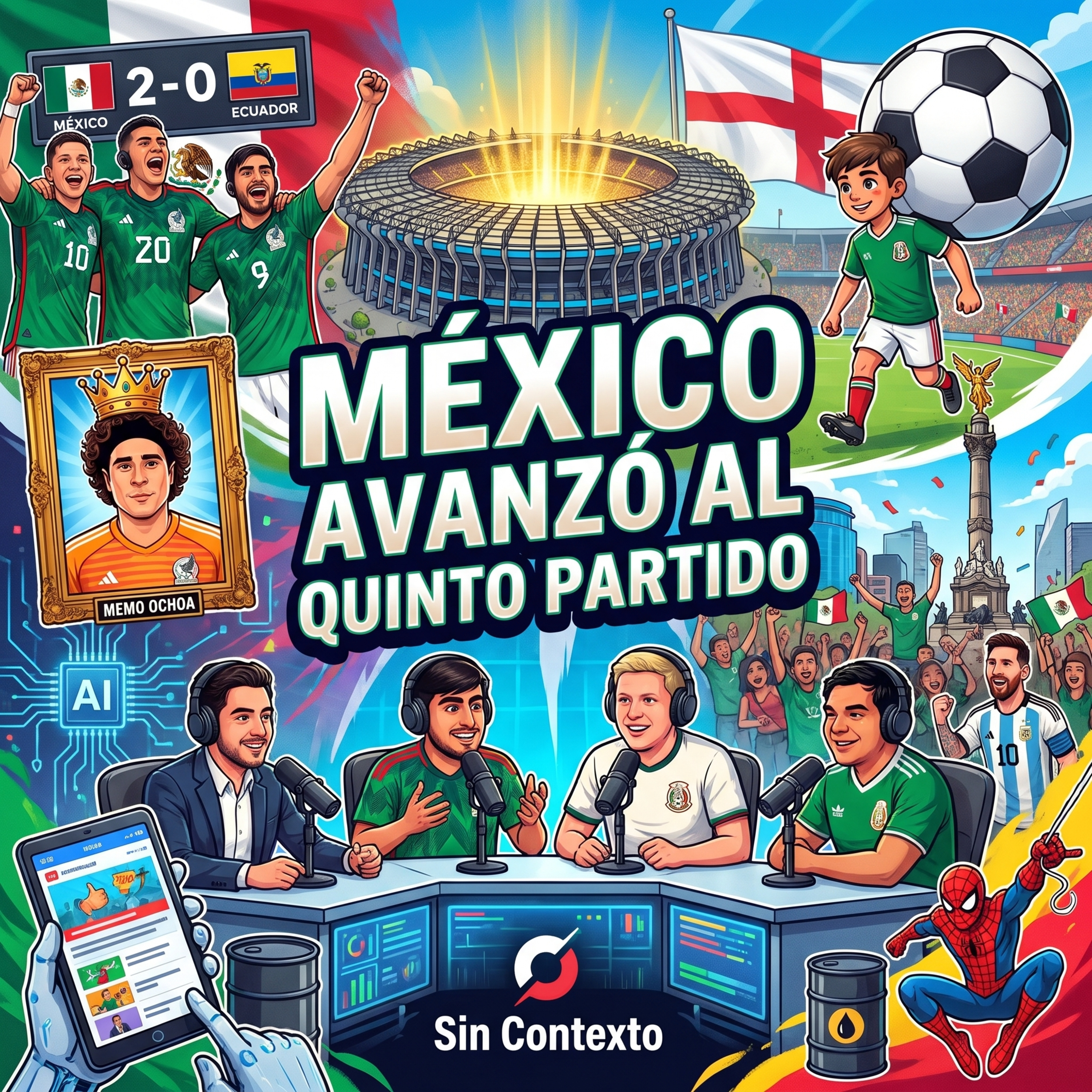 México pasó al quinto partido y el país perdió la voz | Sin Contexto | 1 de julio de 2026 episode artwork