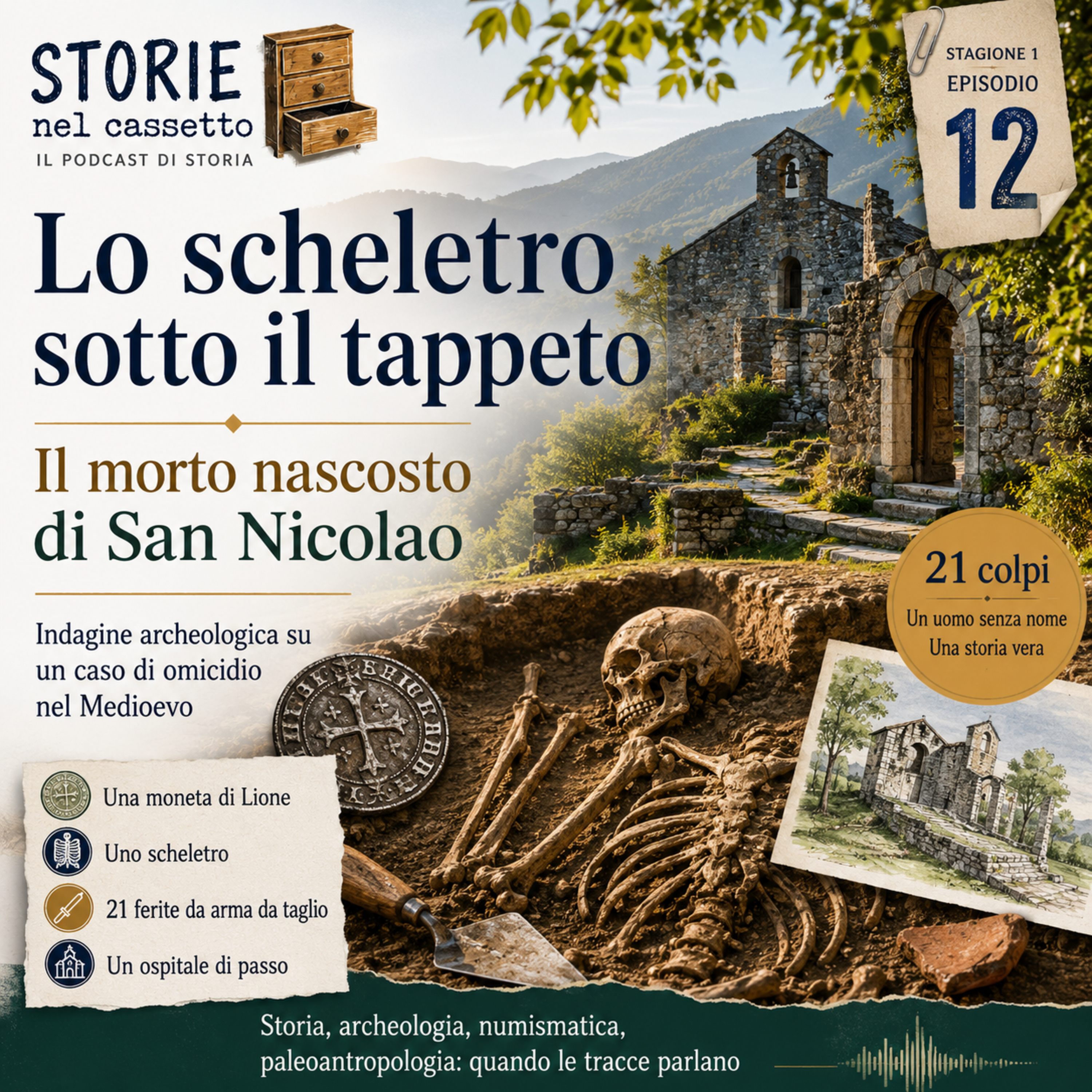 ep.12 - Lo scheletro sotto il tappeto - Il morto nascosto di San Nicolao episode artwork