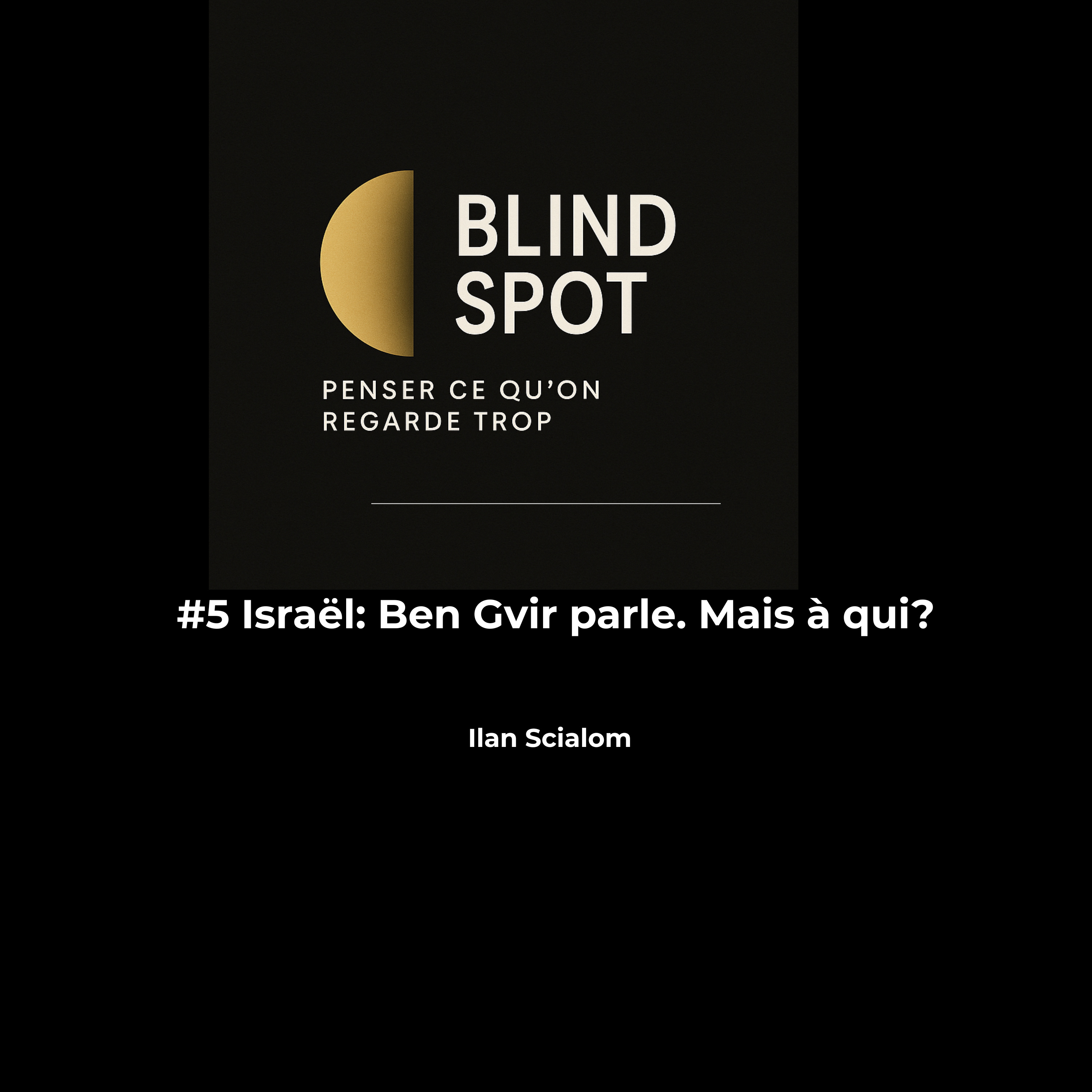 #5 Israël: Ben Gvir parle. Mais à qui ? episode artwork
