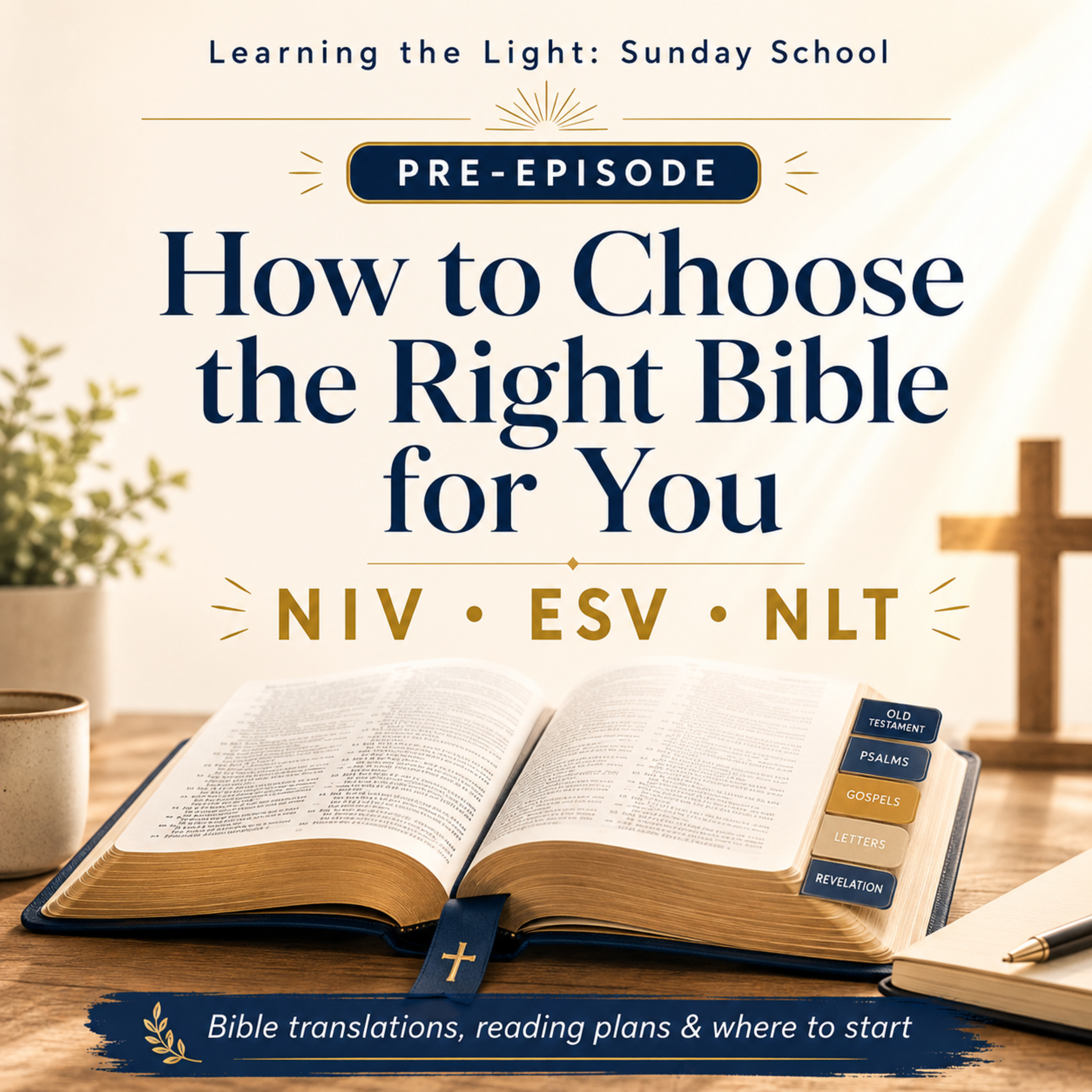 How to Choose the Right Bible for You: NIV, ESV, NLT, KJV & More | Sunday School episode artwork