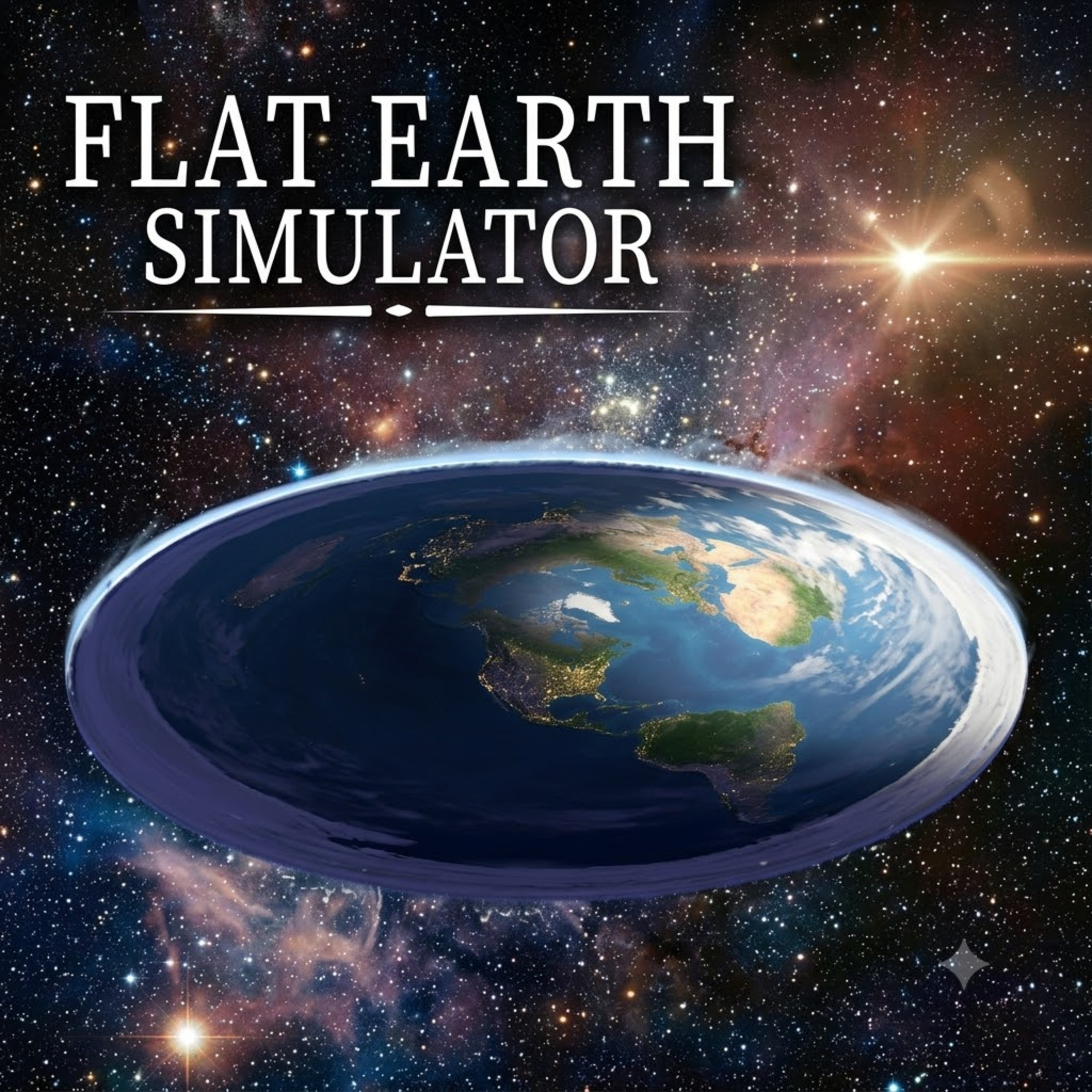 کاور Flat Earth Simulator | کاوش در افقهای فرضی دنیا