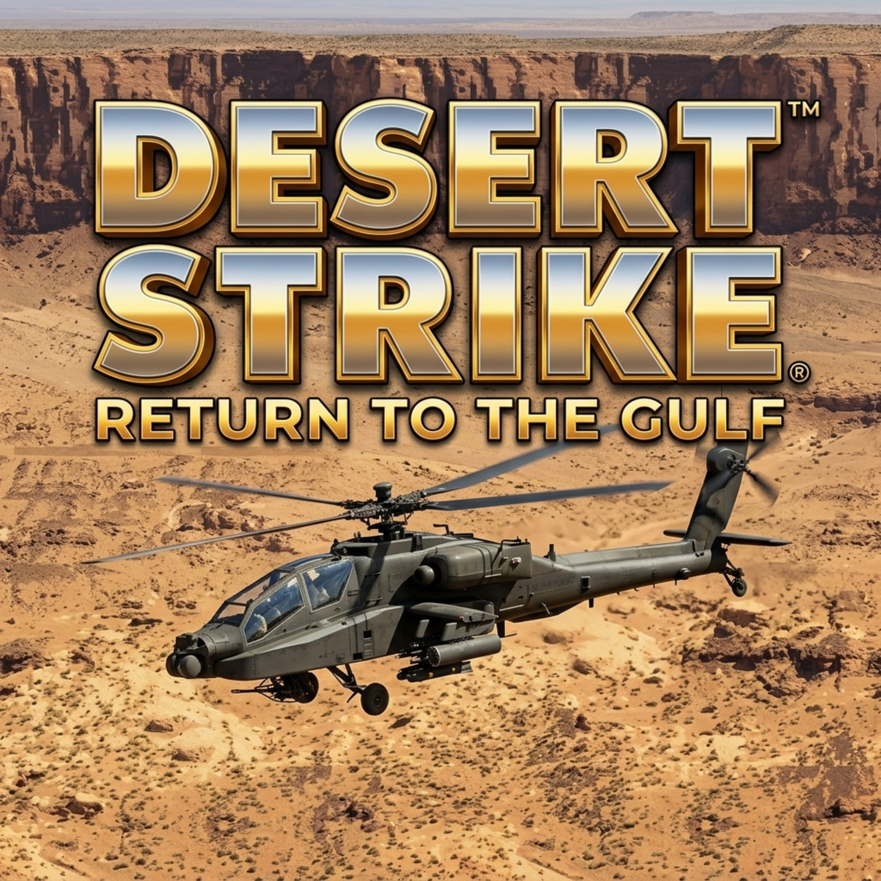 کاور Desert Strike | نبرد بالگرد آپاچی در آتشفشان خاورمیانه