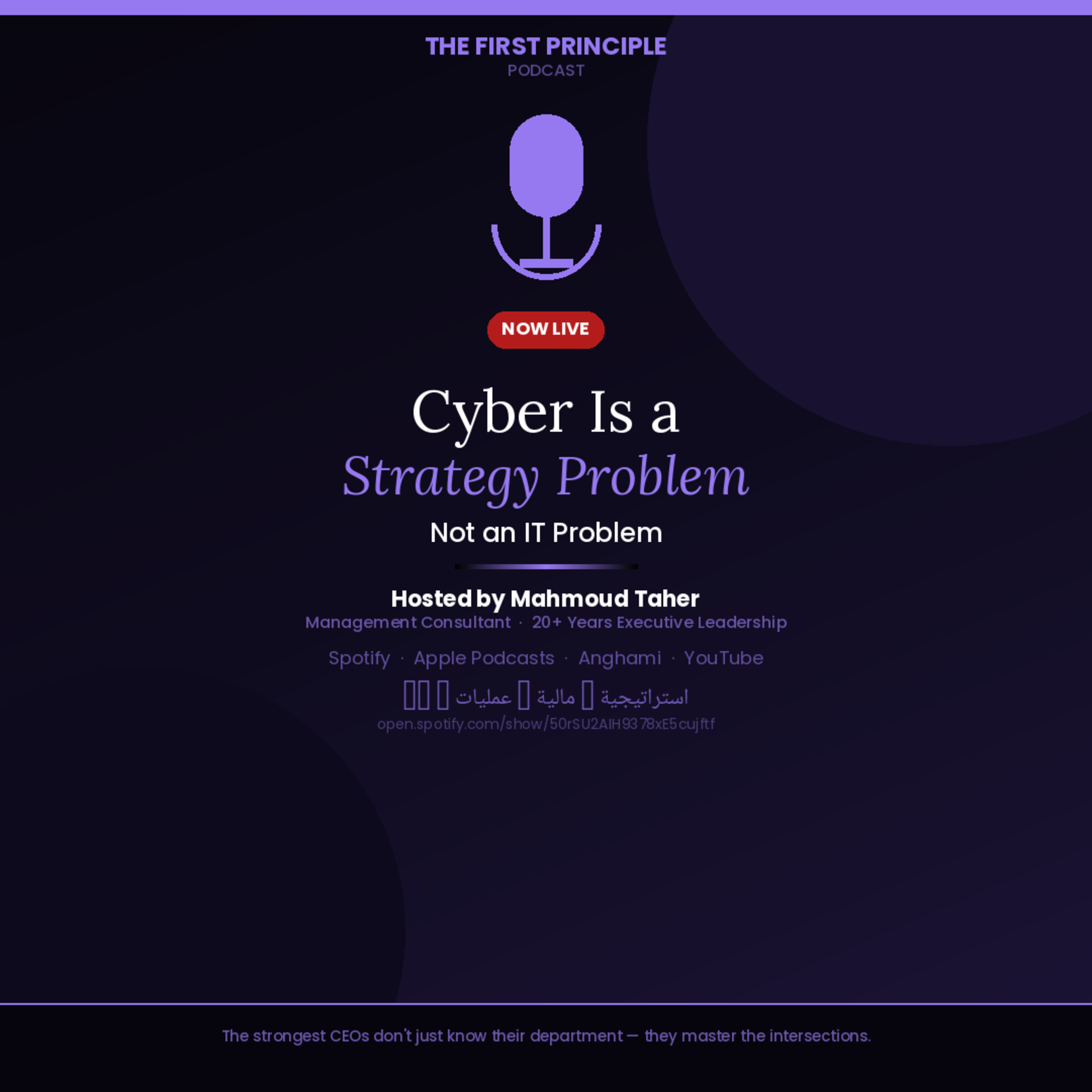Cyber Is a Strategy Problem: Not an IT Problem. episode artwork