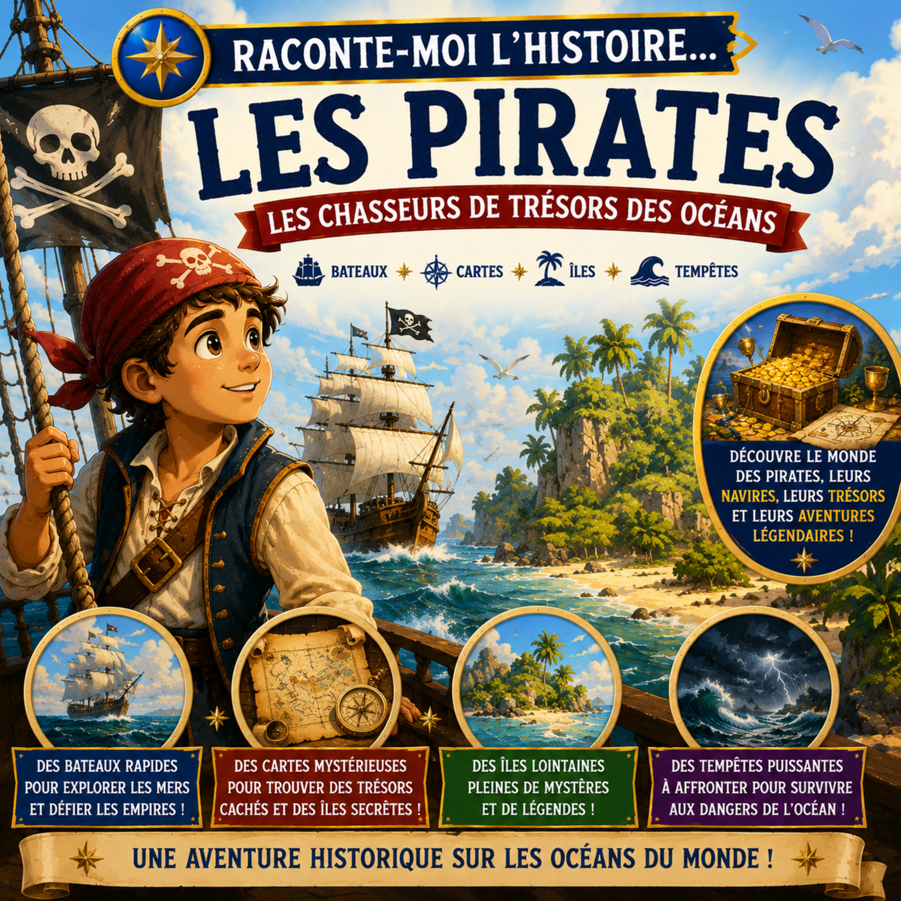 Les pirates – les chasseurs de trésors des océans