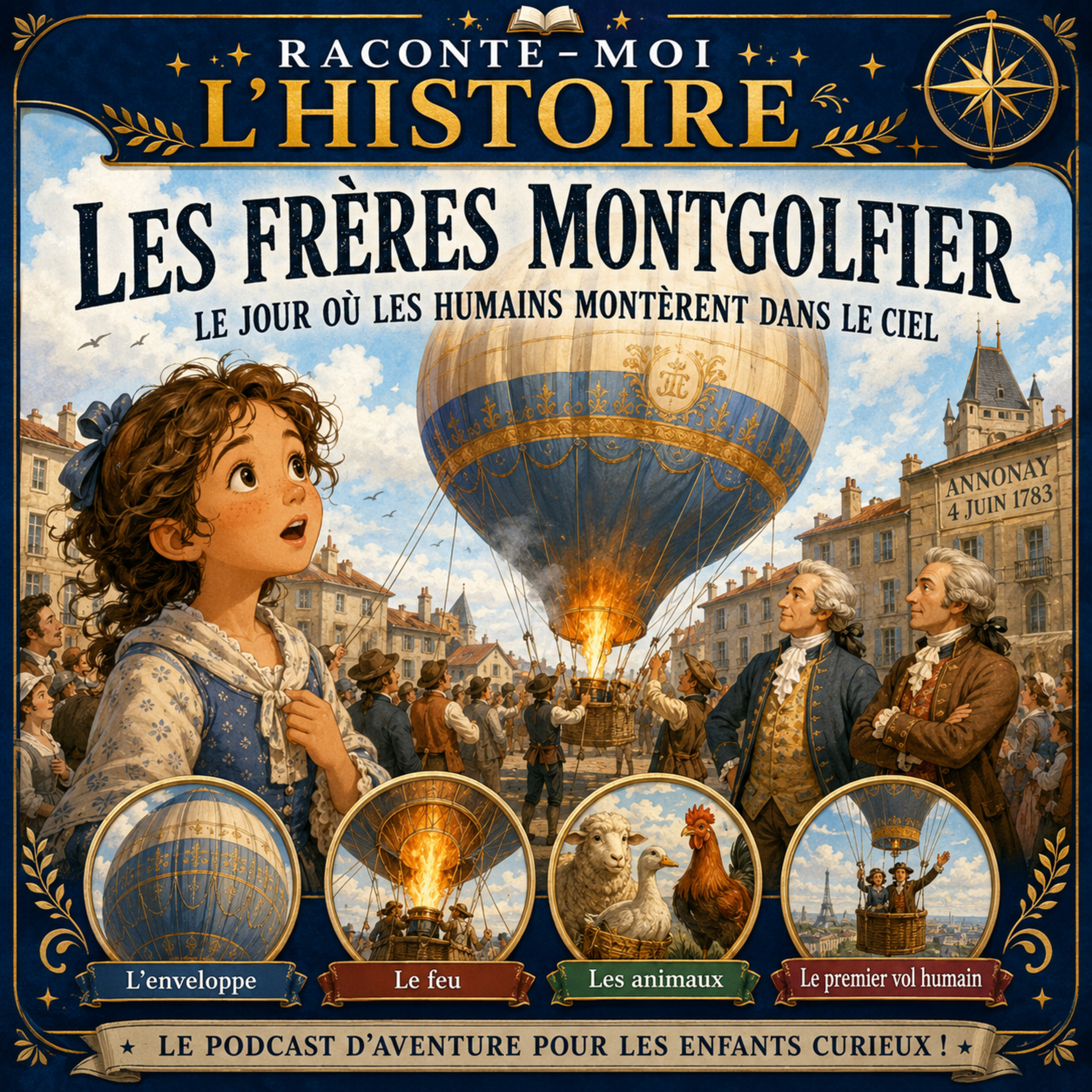 Couverture des fascicules Les frères Montgolfier – le jour où les humains montèrent dans le ciel