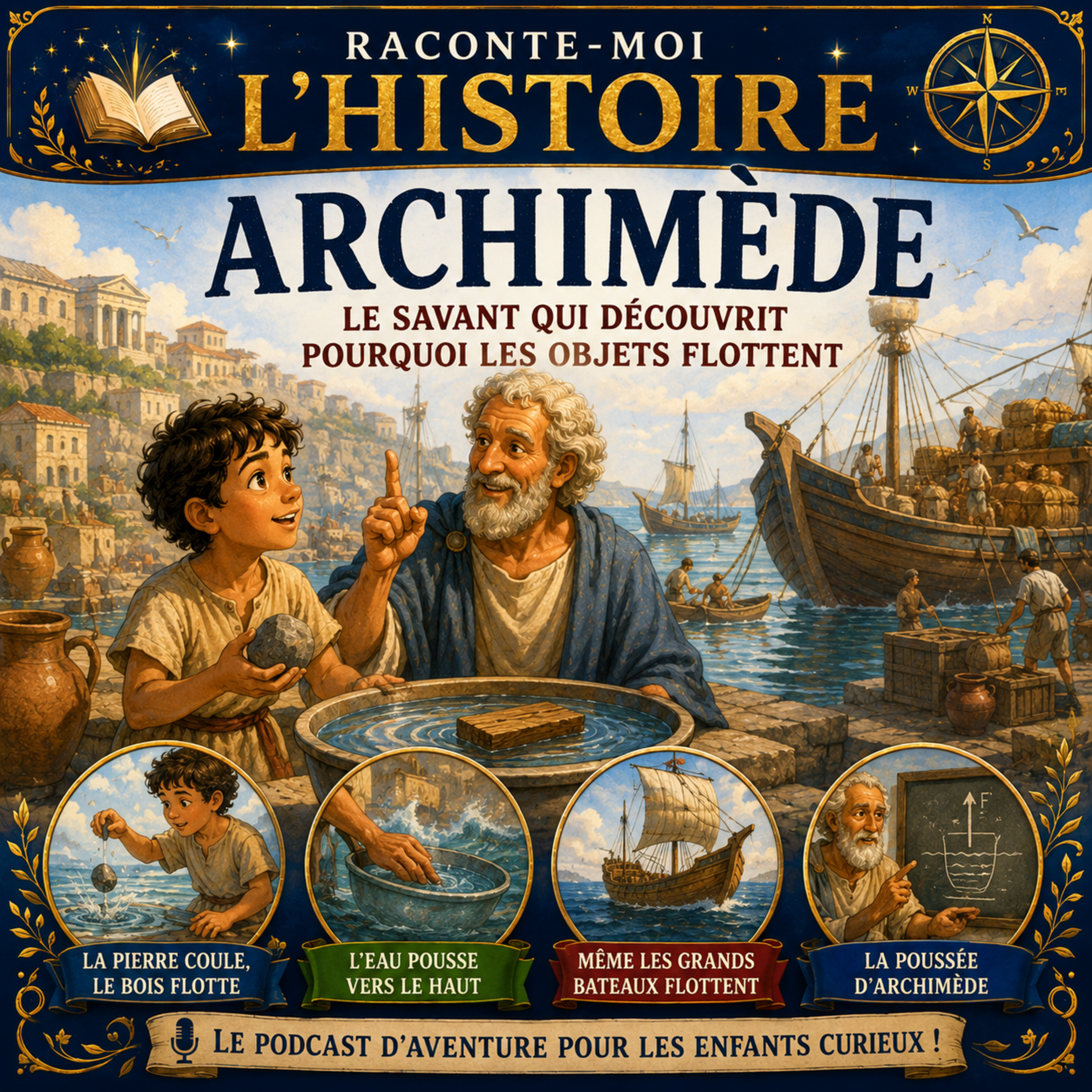 Couverture des fascicules Archimède – le savant qui découvrit pourquoi les objets flottent