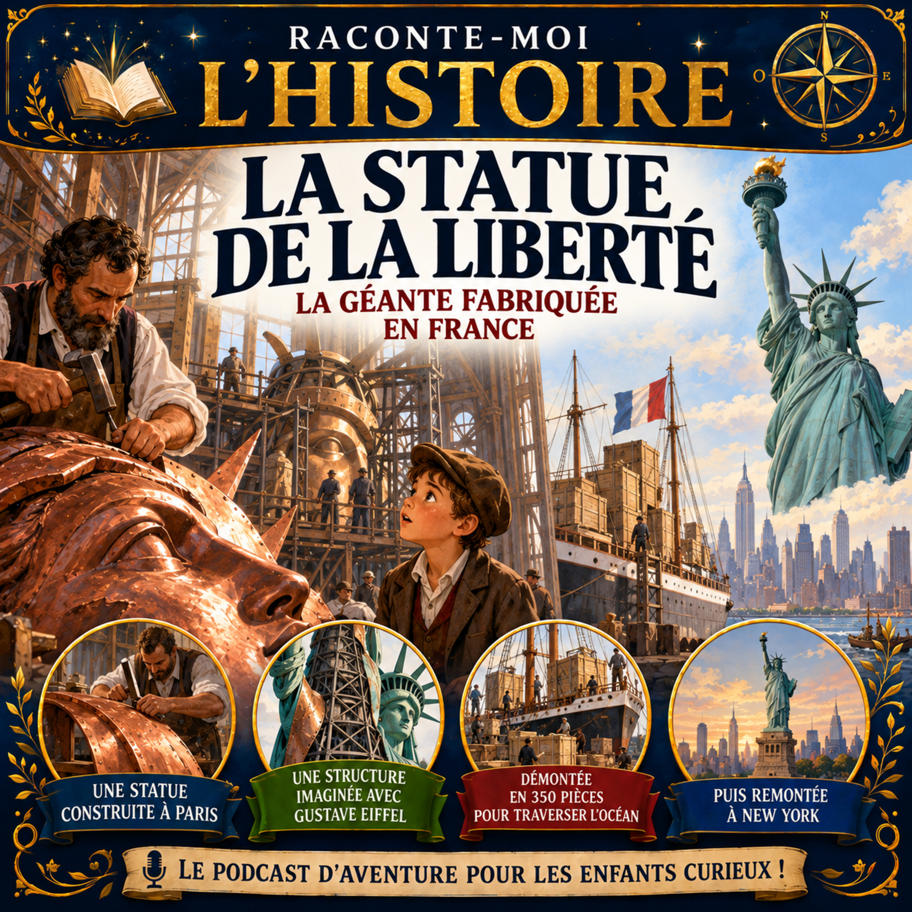Couverture des fascicules La Statue de la Liberté – la géante fabriquée en France