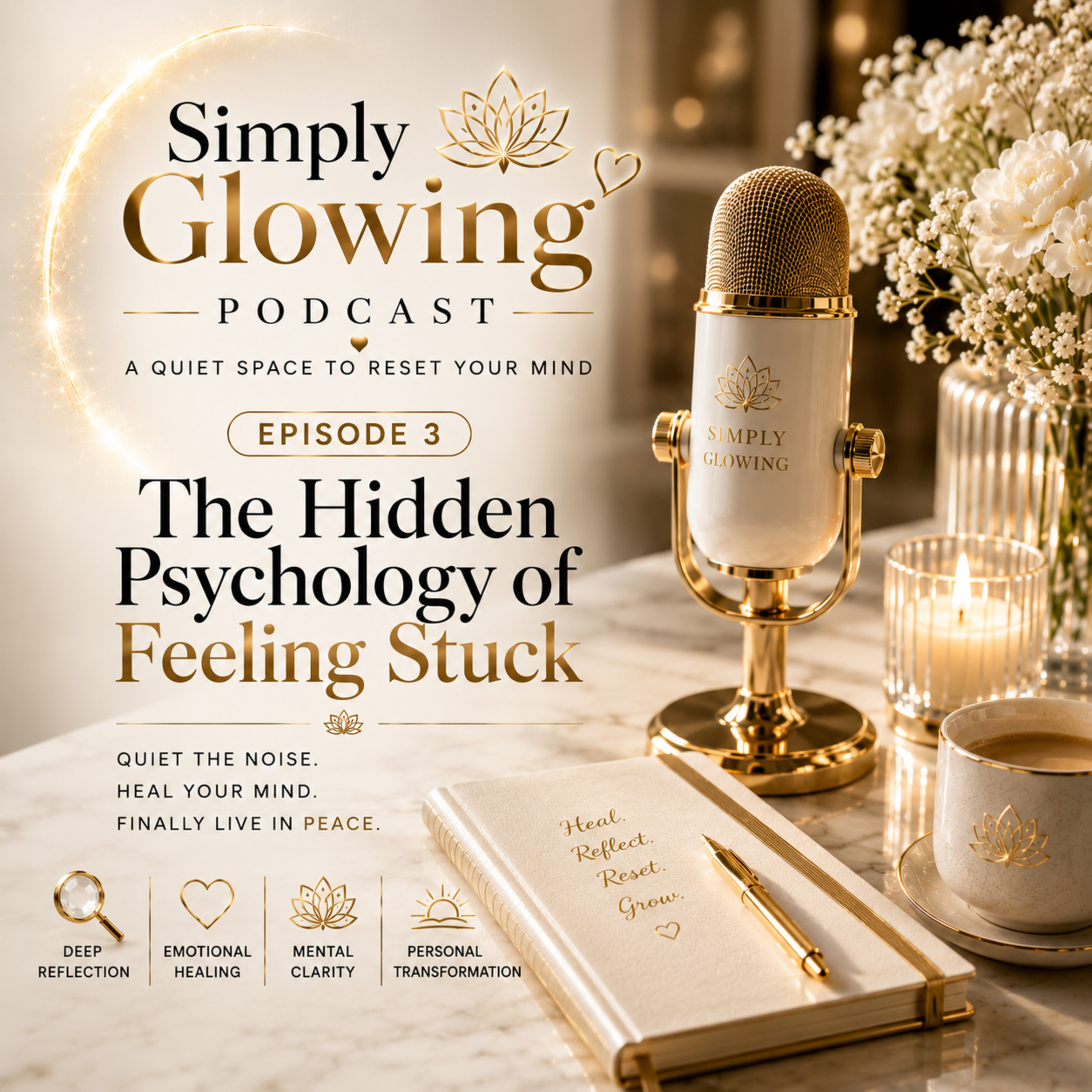 The Hidden Psychology of Feeling Stuck | Simply Glowing Podcast Episode 3 episode artwork