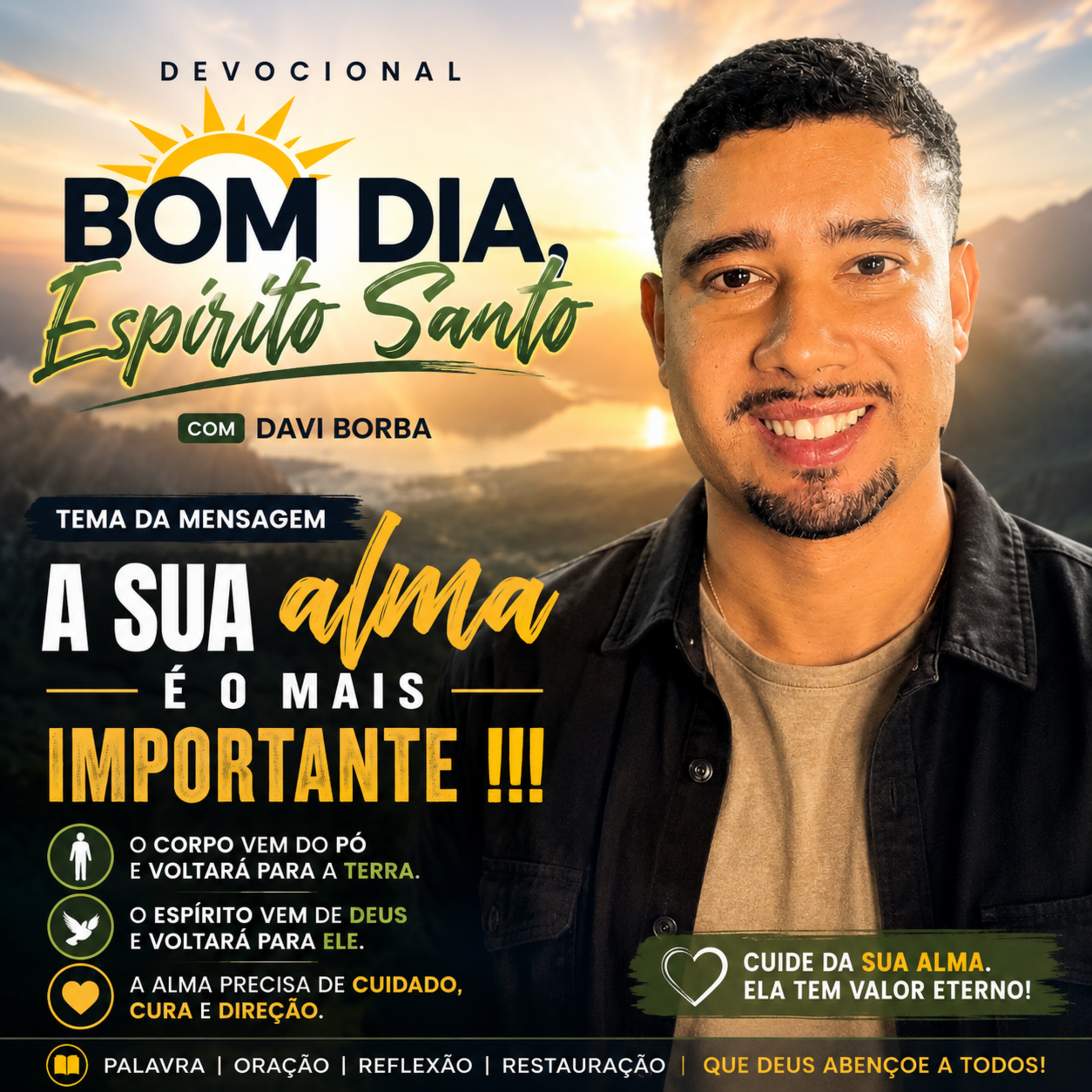 A sua alma é o mais importante | Bom Dia Espírito Santo | Oração da Manhã de Hoje 14/06/2026|