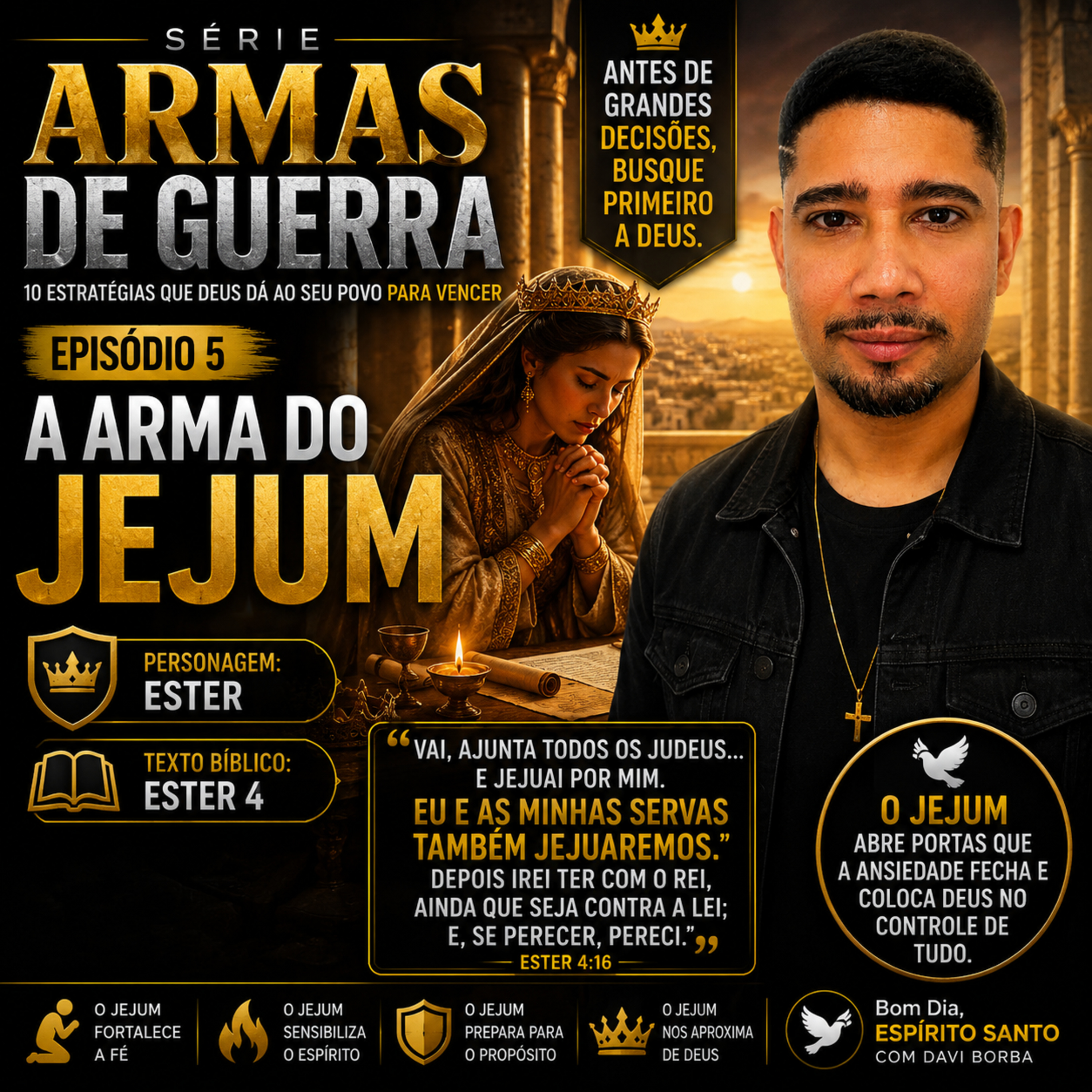Série: Armas de Guerra – Episódio 6 A Arma da Obediência Devocional Bom Dia, Espírito Santo | Oração da Manhã de Hoje