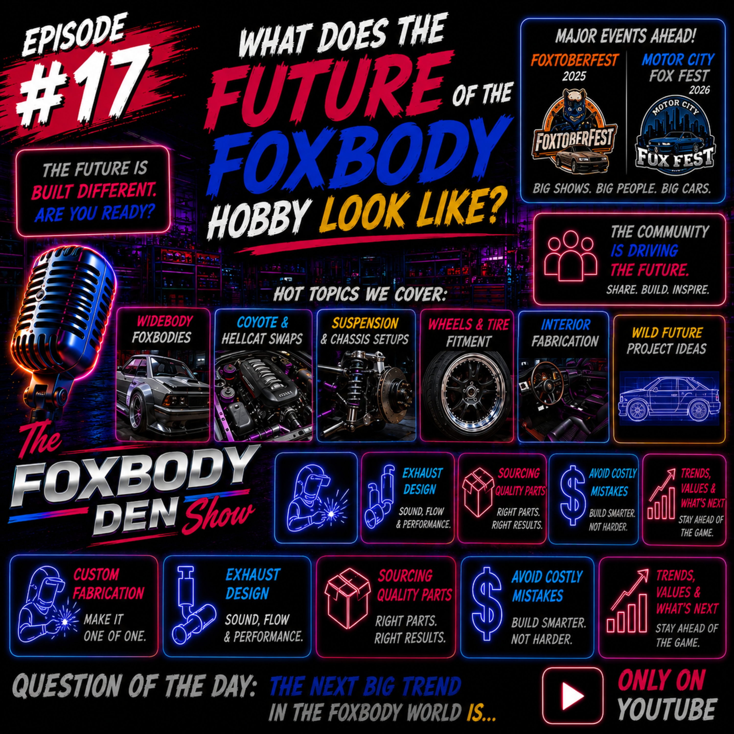 The Foxbody Den Show Episode #17 - The Future of Foxbody Mustangs Is Here episode artwork