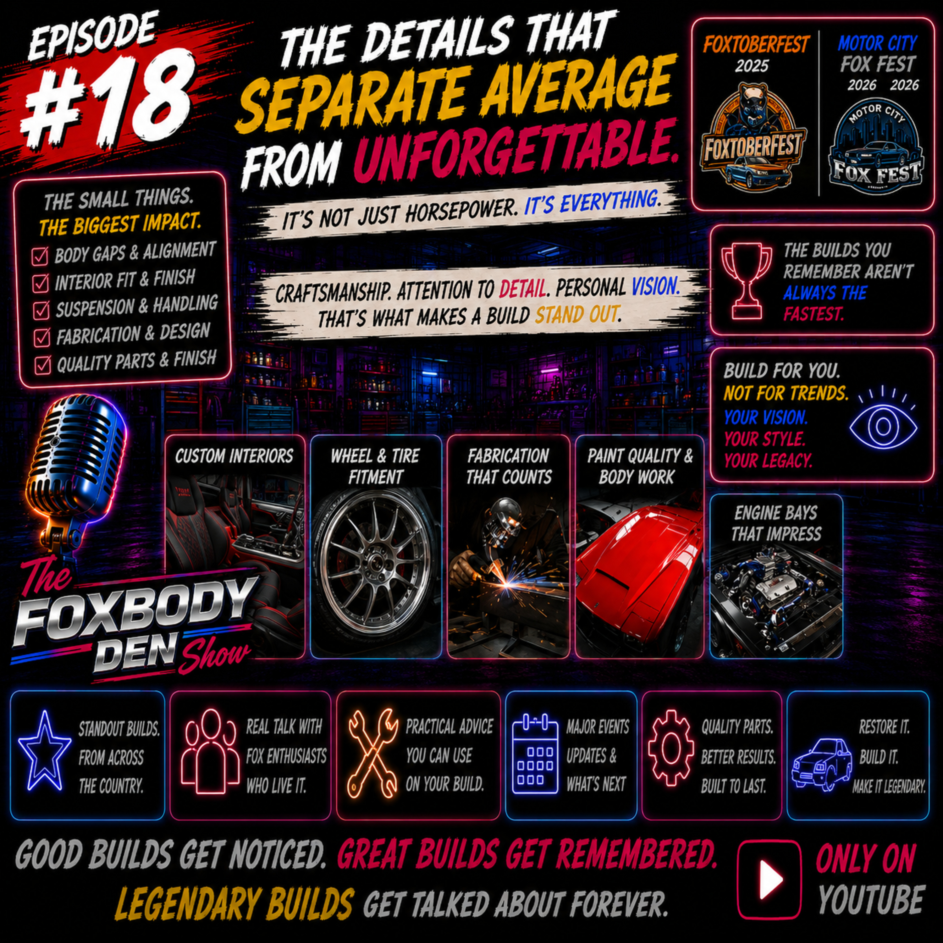 The Foxbody Den Show Episode #18 - The Details That Separate Good Foxbodys From Great Ones episode artwork