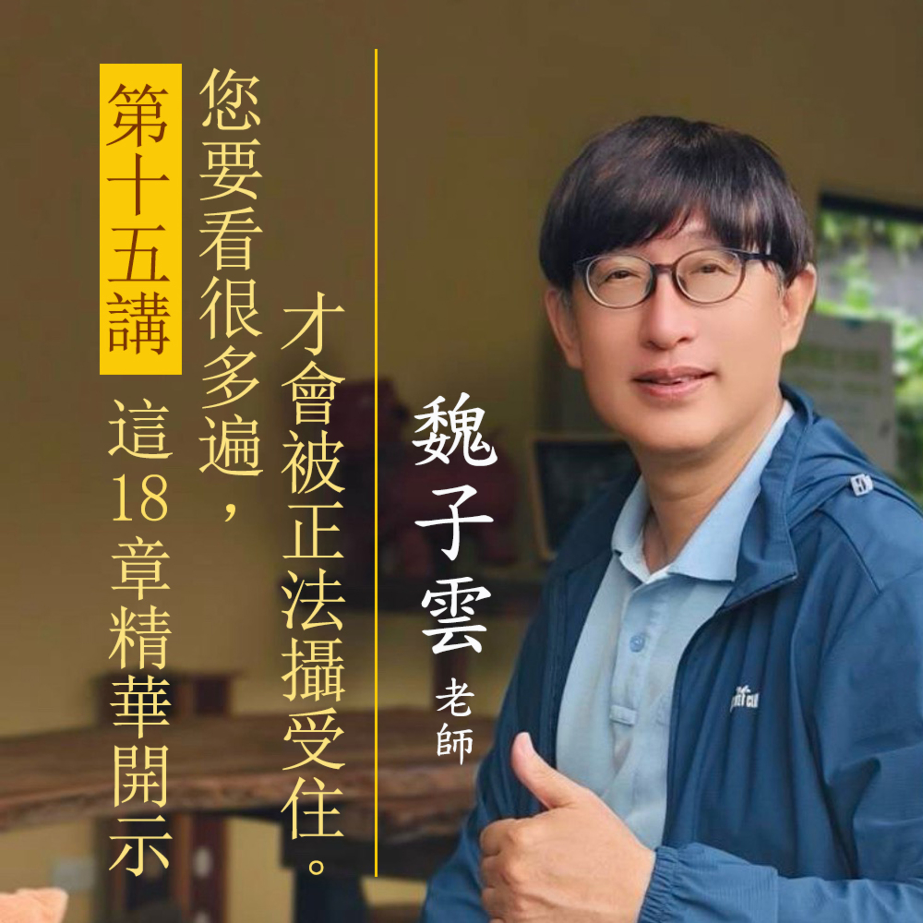 魏子雲老師 第十五講: 這18章精華開示，您要看很多遍，才會被正法攝受住 episode artwork