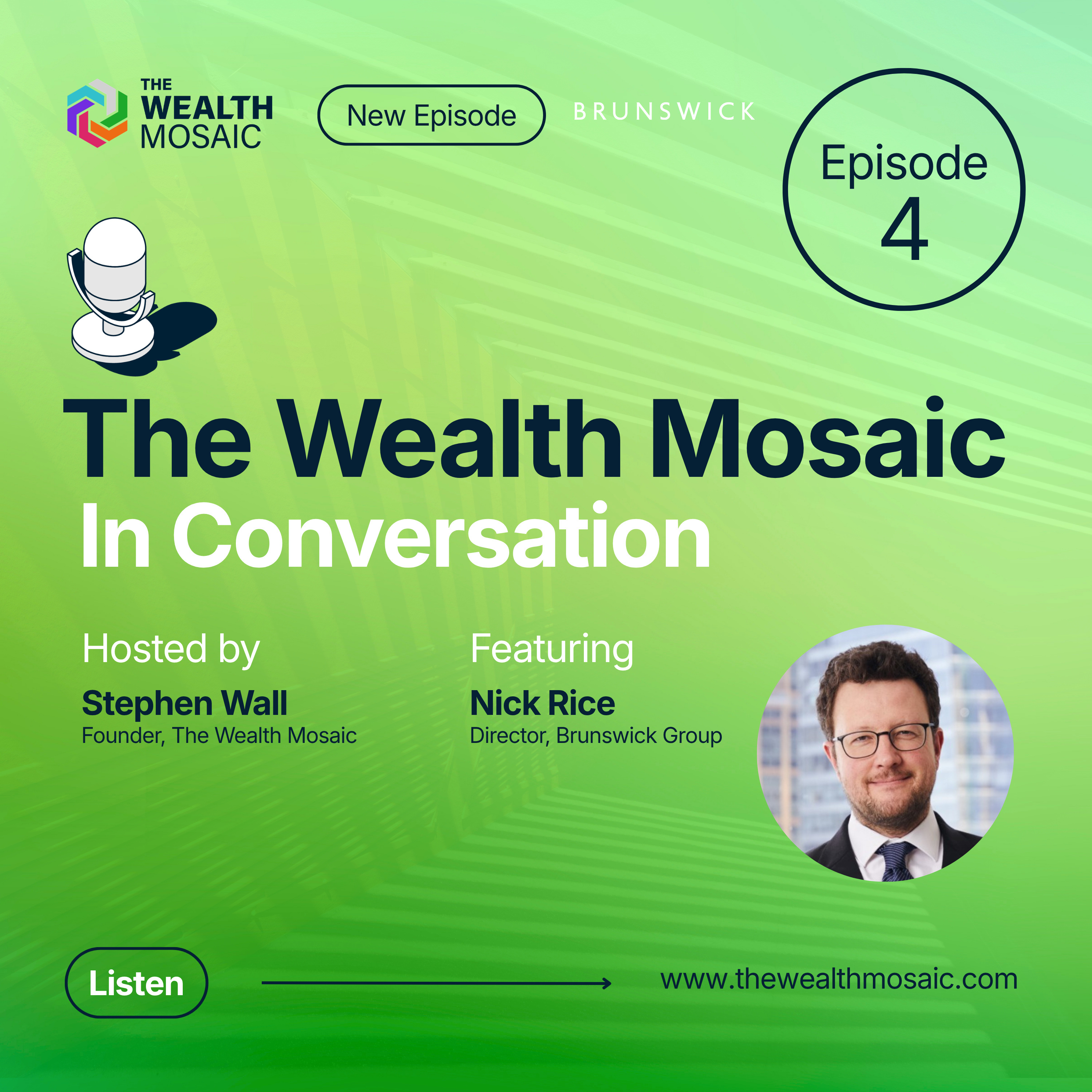With Nick Rice, co-author of "Wealth Management with a Difference” episode artwork