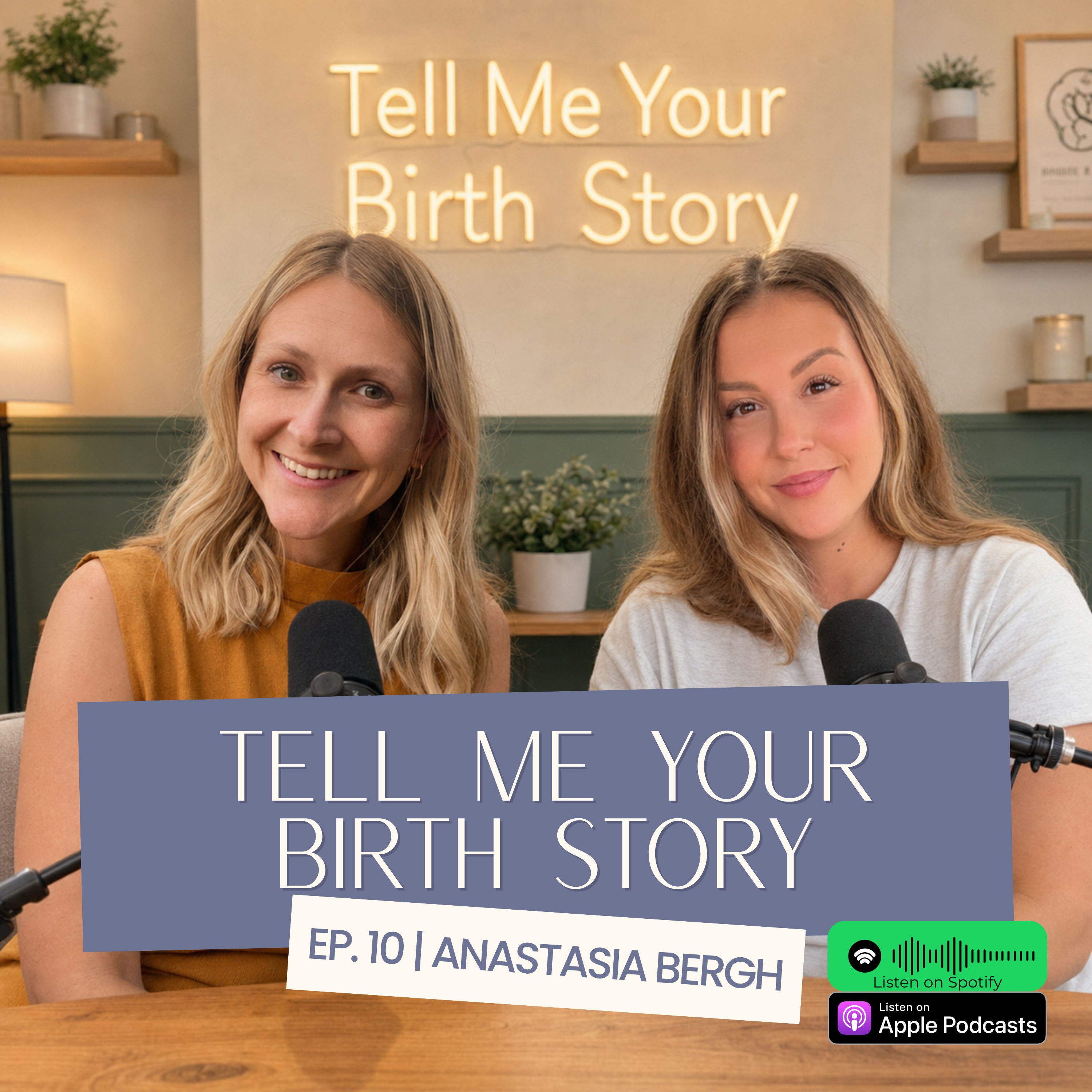 Ep 10: An Unmedicated Induction, a Tranquil Spontaneous Birth, and Two Babies Caught by Dad | Anastasia Bergh episode artwork