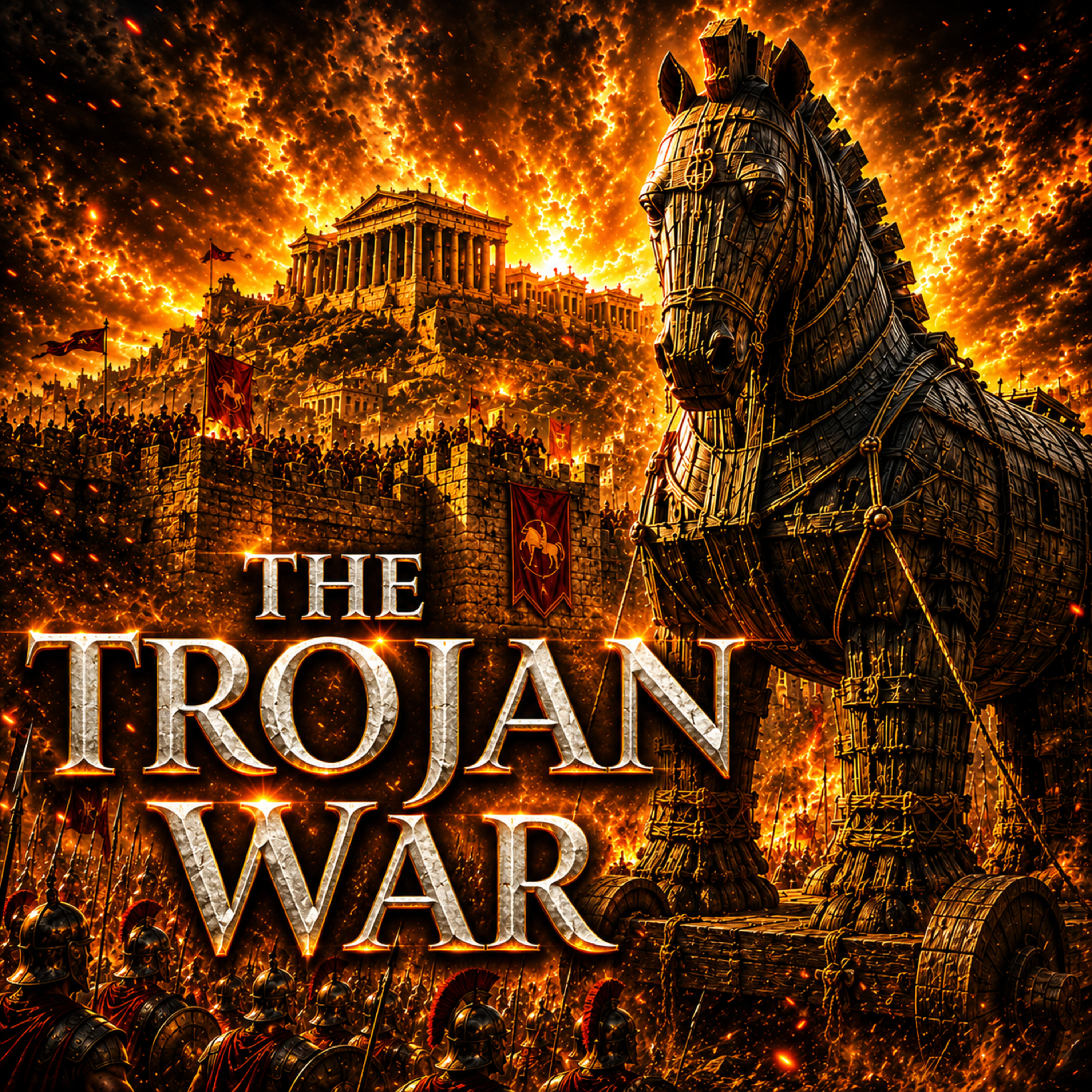 The Trojan War: Gods, Kings & The Fall of Troy | Sleep History Story (Rain Sounds)