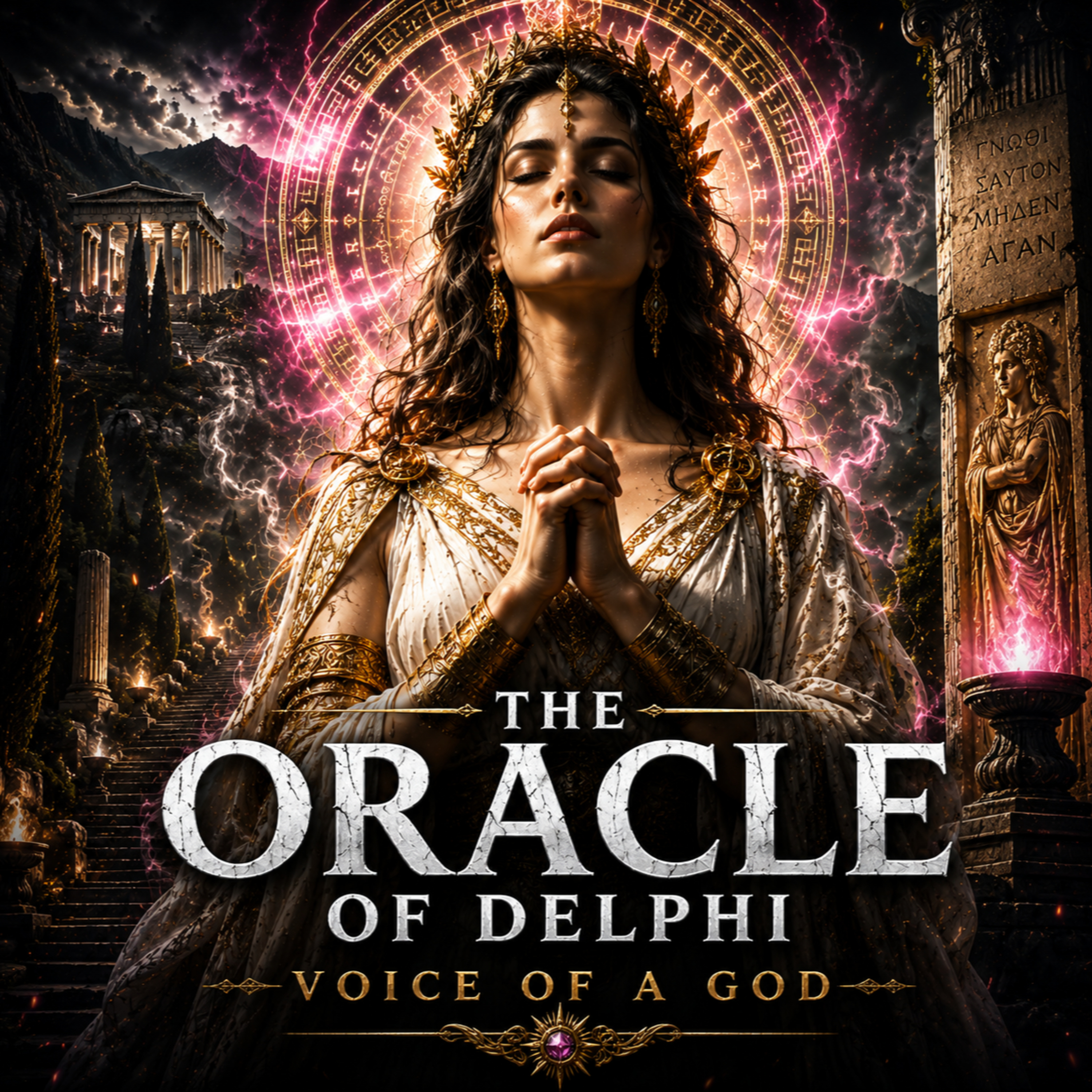 The ORACLE OF DELPHI: Voice of Apollo | Sleep History Story (Rain Sounds)