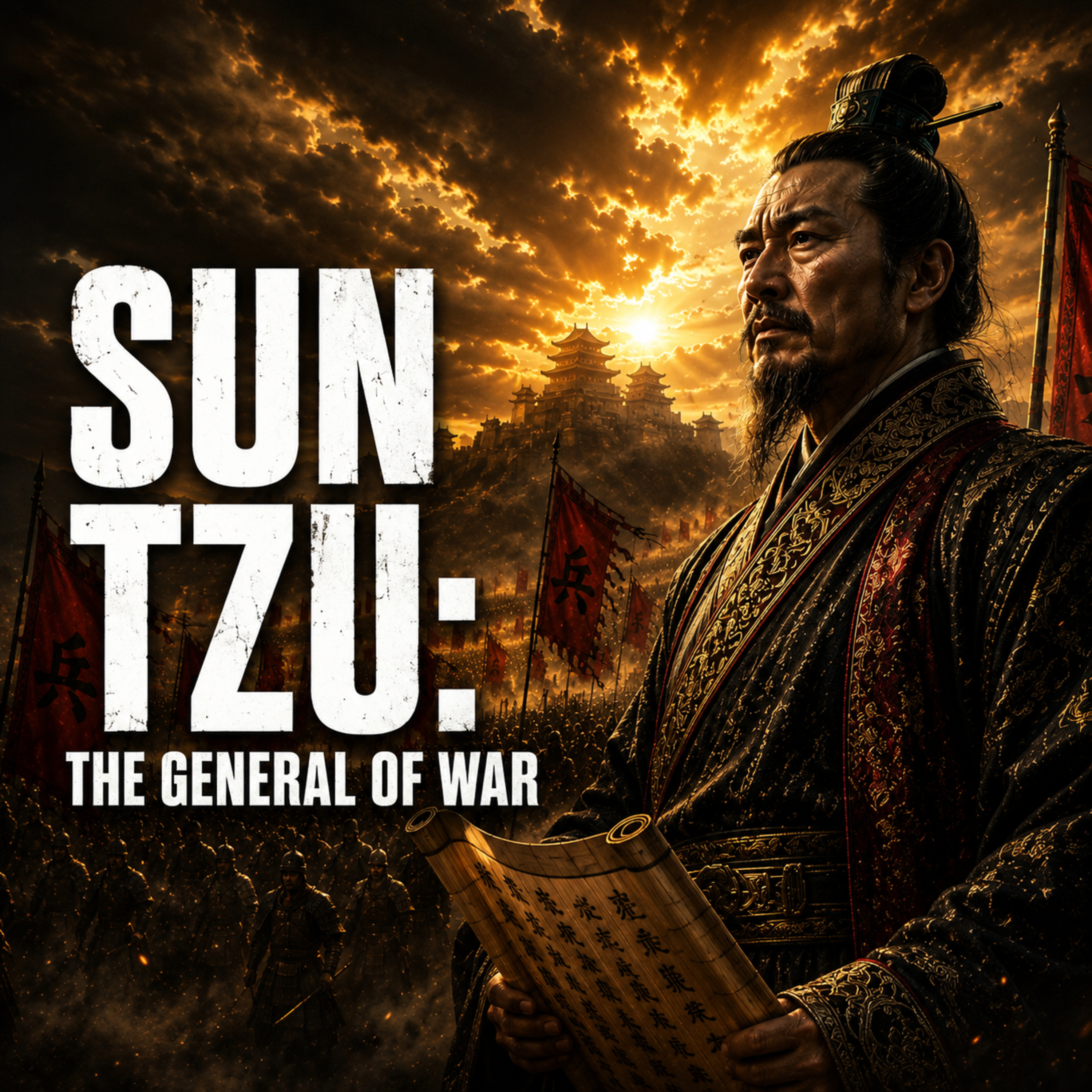 SUN TZU: The General Who Wrote The Art of War | Sleep History Story (Rain Sounds)