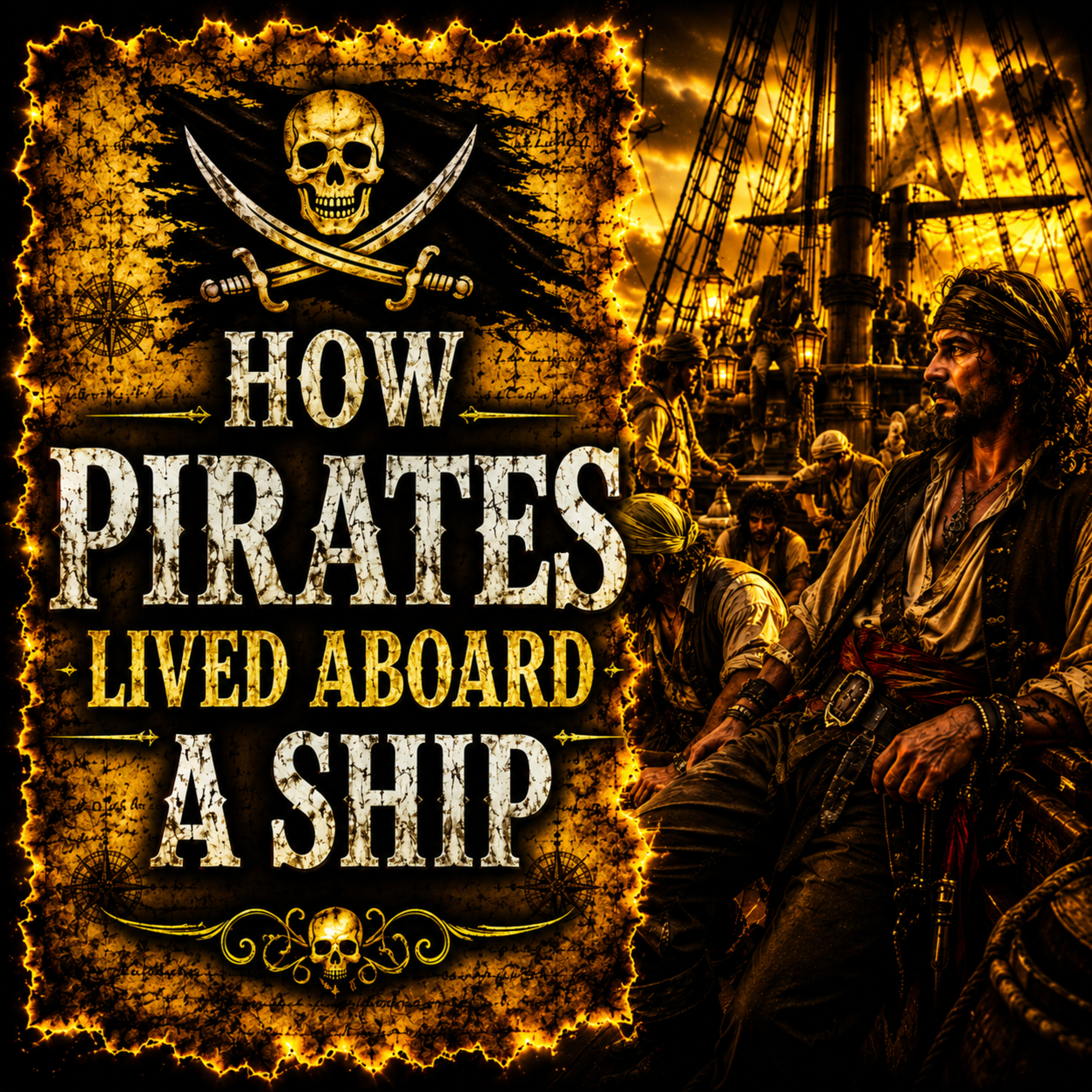 How Pirates Truly Lived Aboard A Ship | Relaxing History Story (Rain Sounds) episode artwork