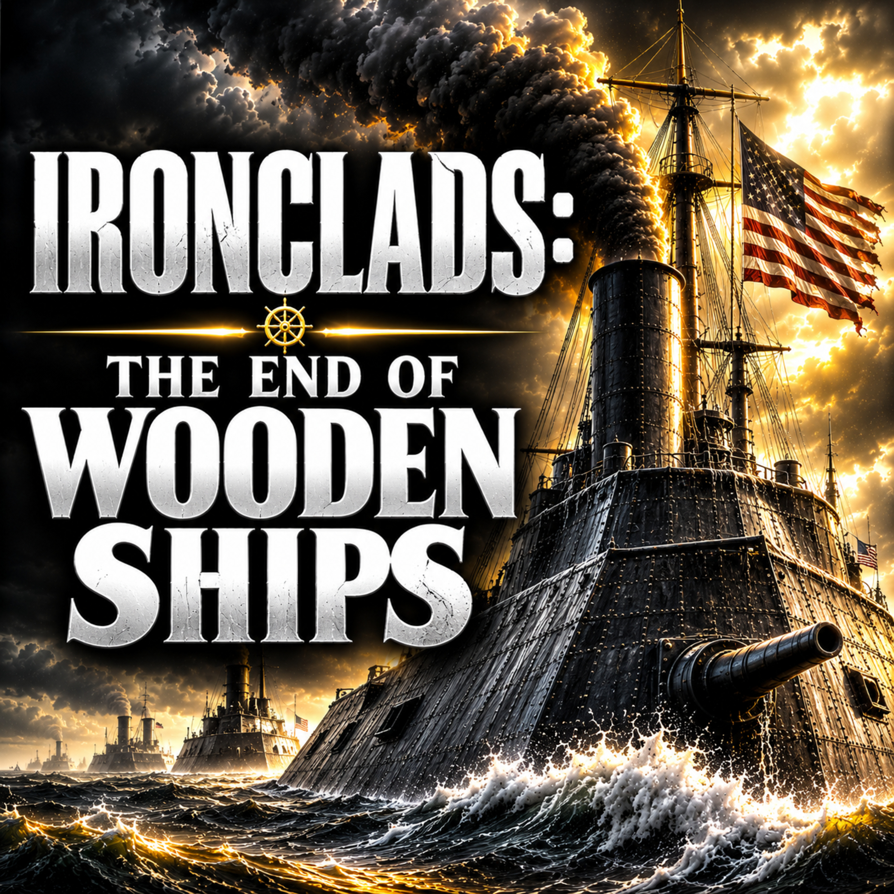Ironclads: The End of the Wooden Warship | Sleep History Story (Rain Sounds) episode artwork