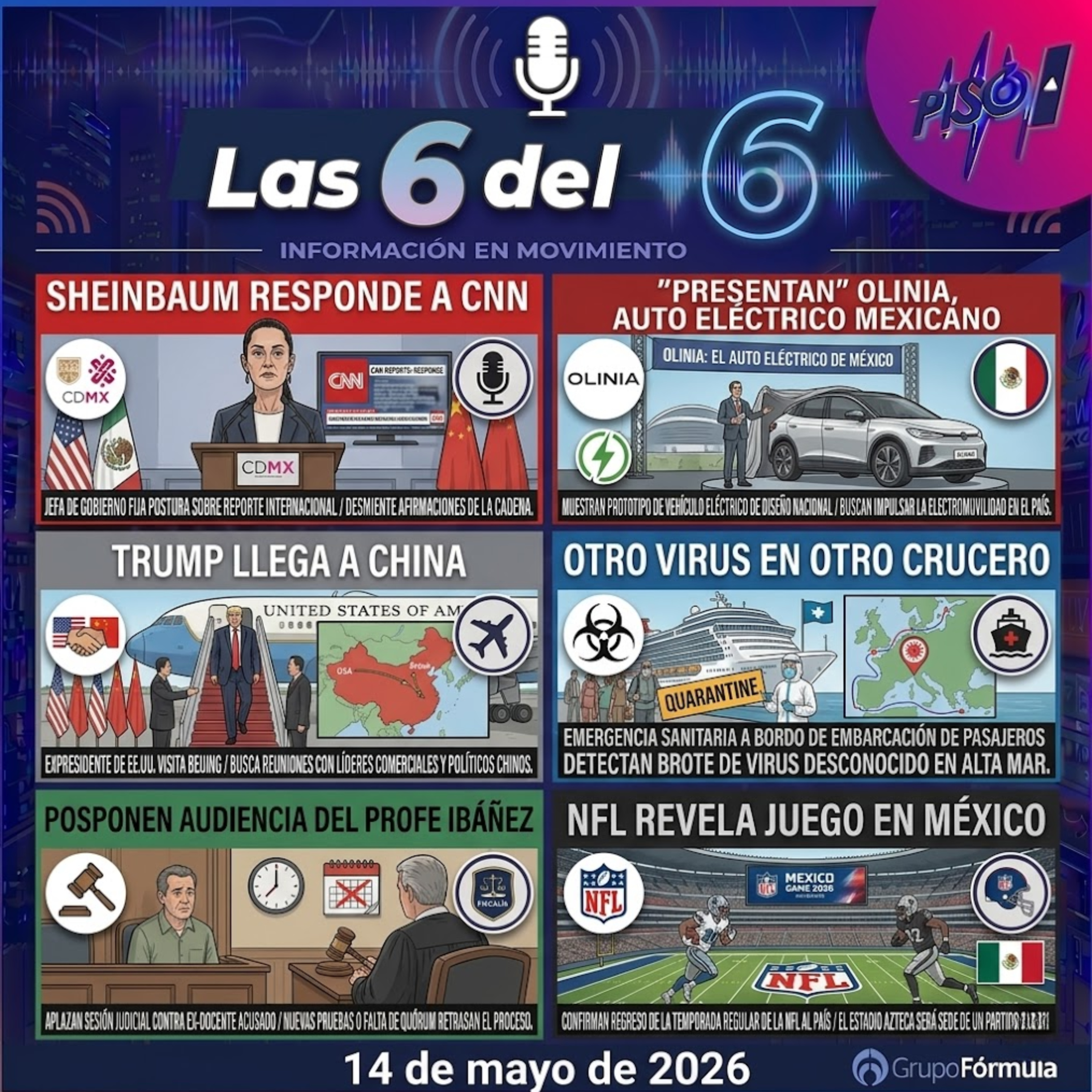 14 de mayo de 2026 | Sheinbaum responde a CNN episode artwork