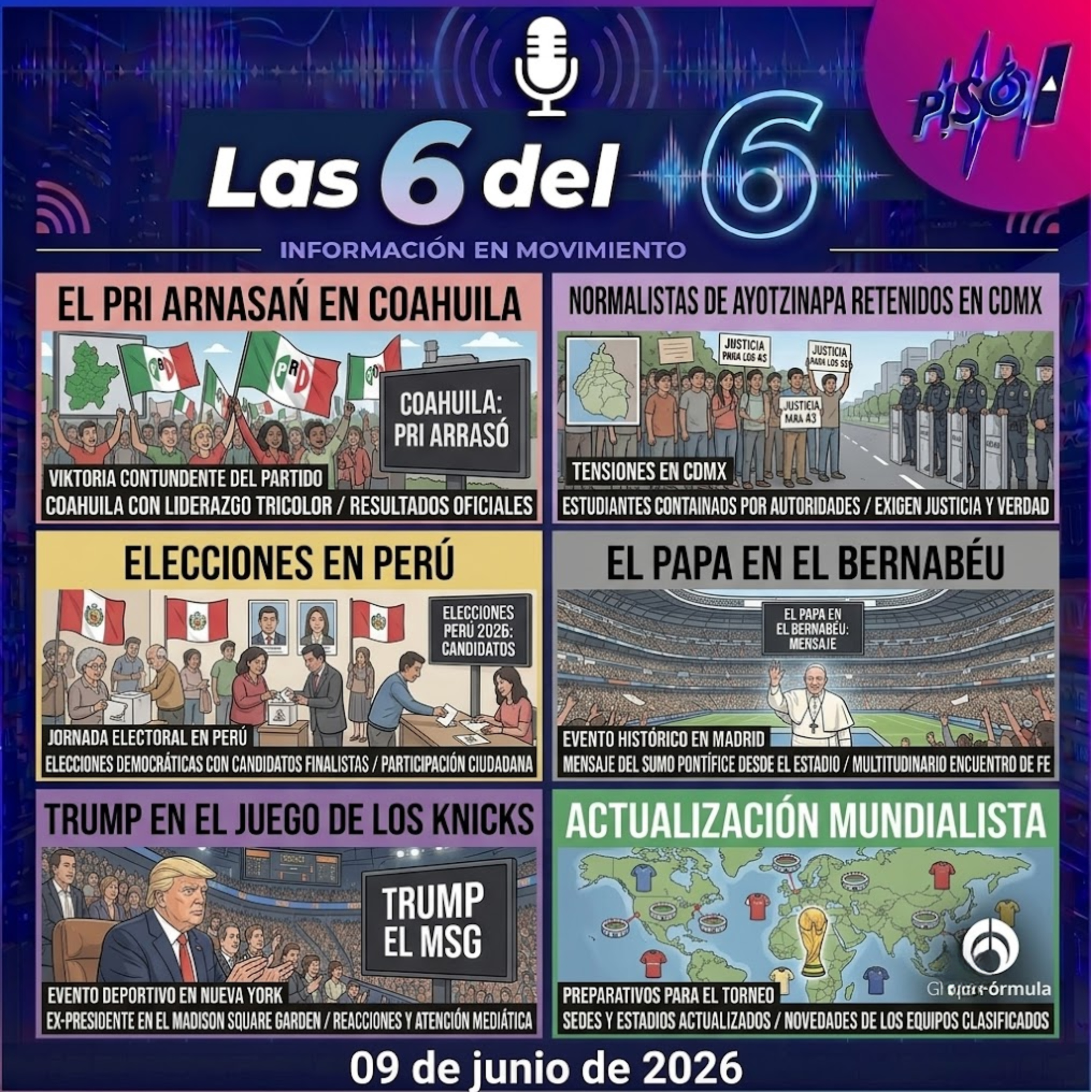 Portada de Las 6 del 6