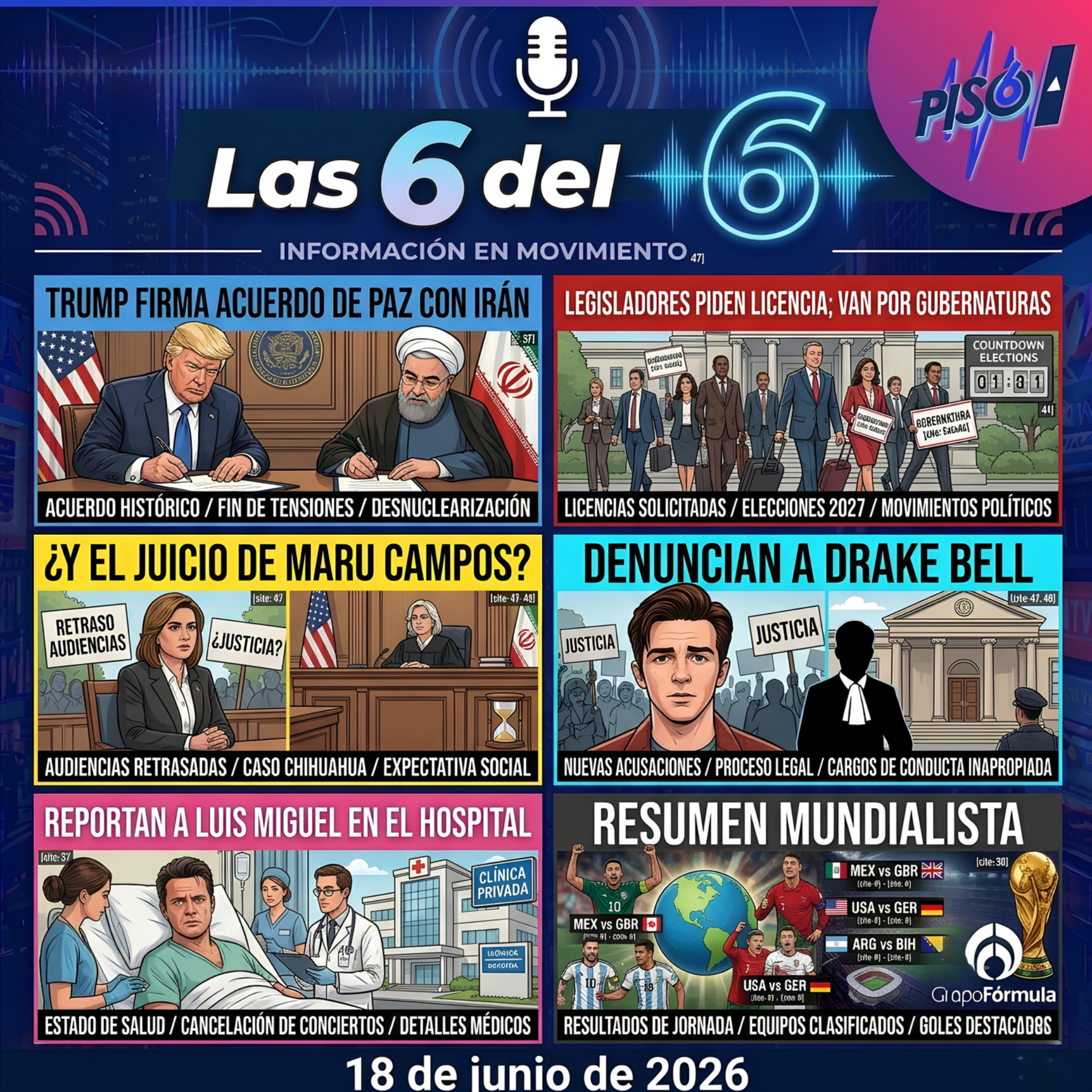 Portada de Las 6 del 6