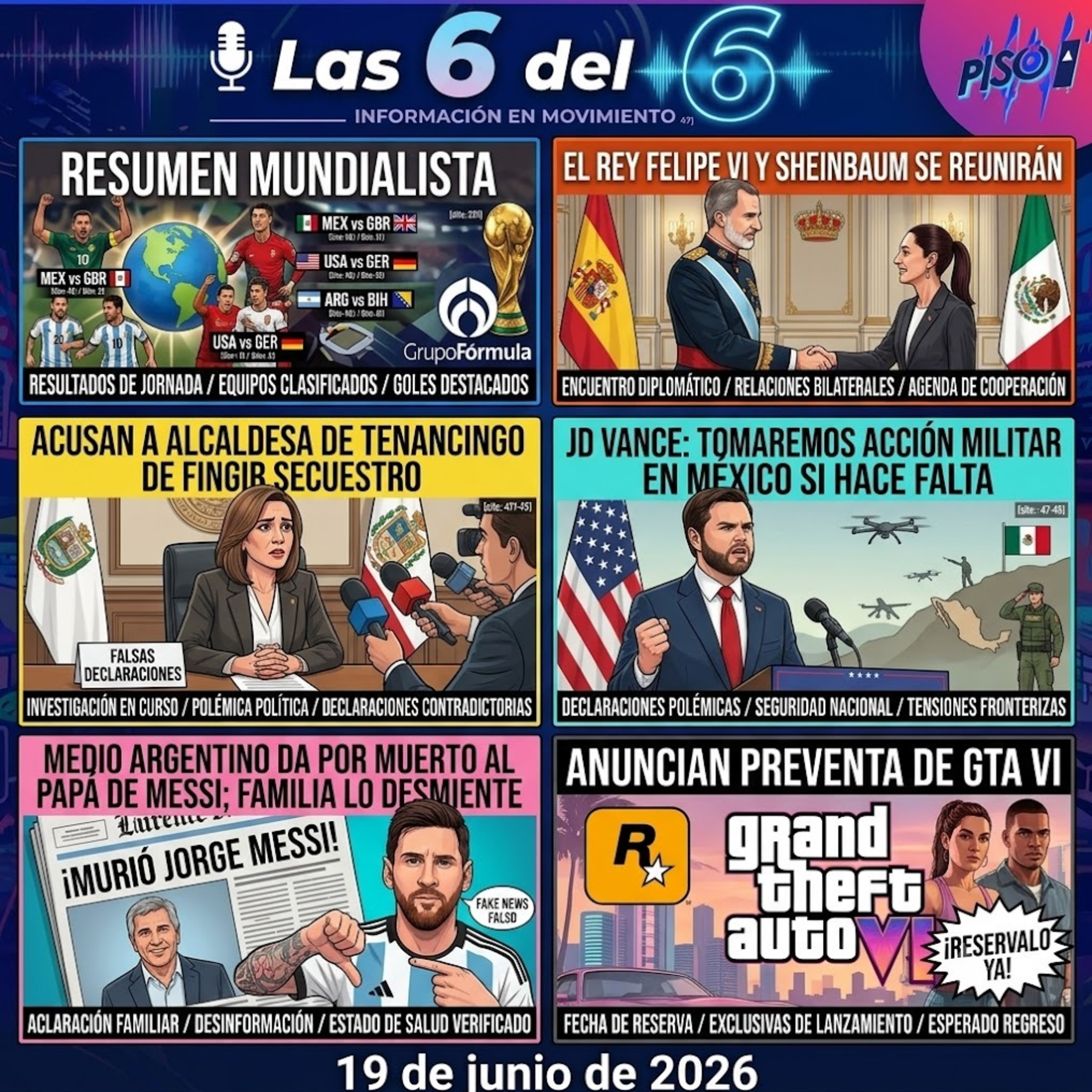 Portada de Las 6 del 6