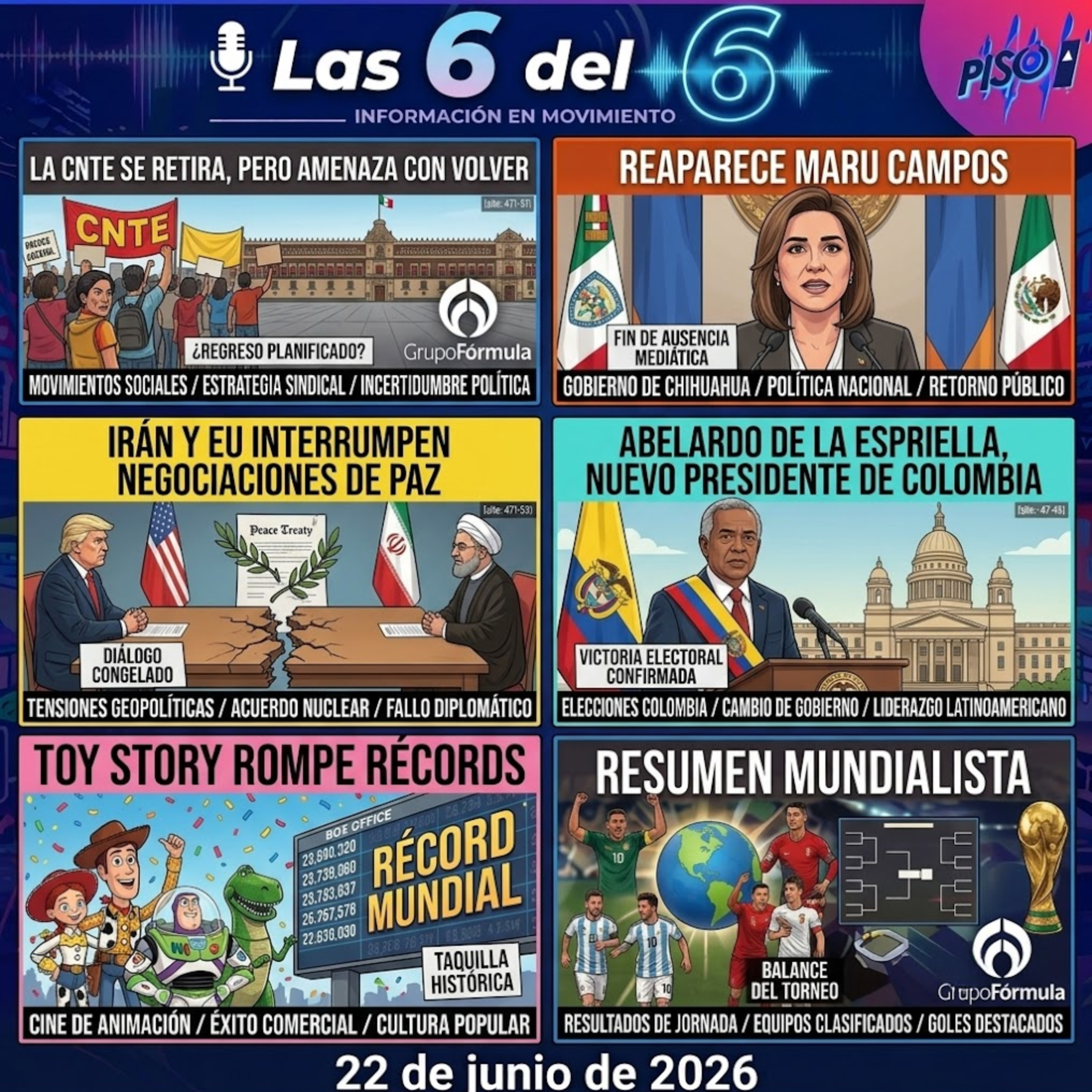 Portada de Las 6 del 6
