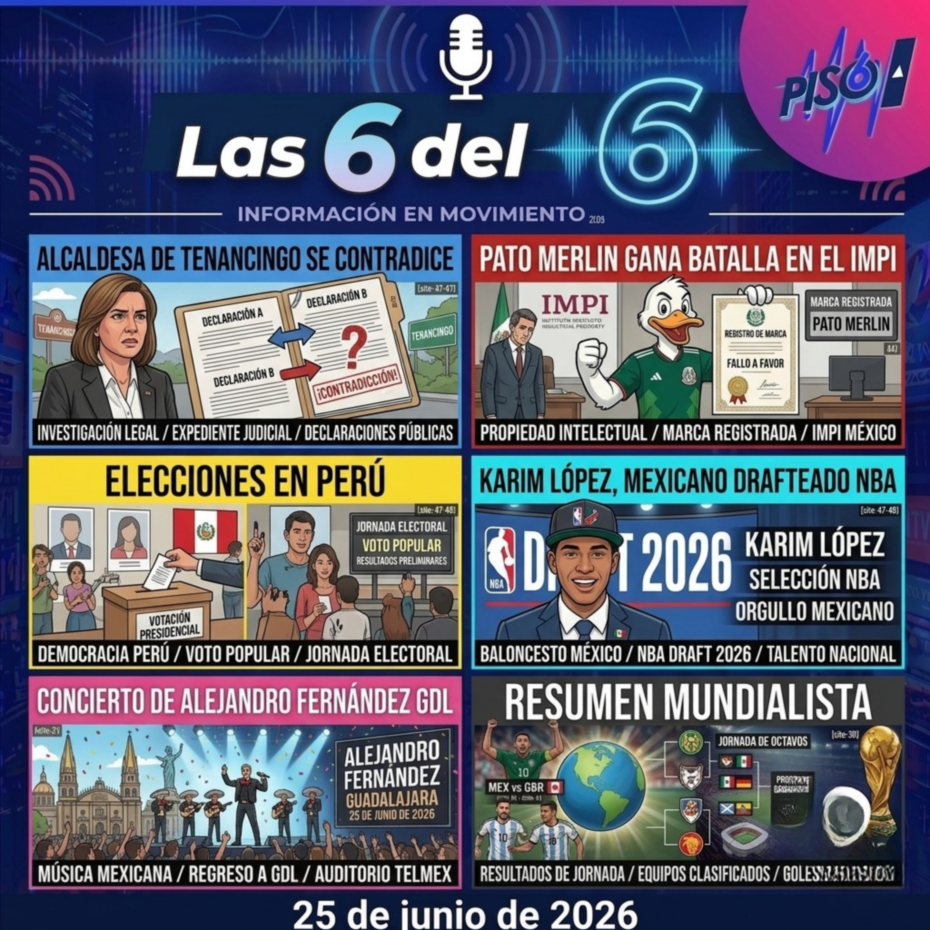 Portada de Las 6 del 6