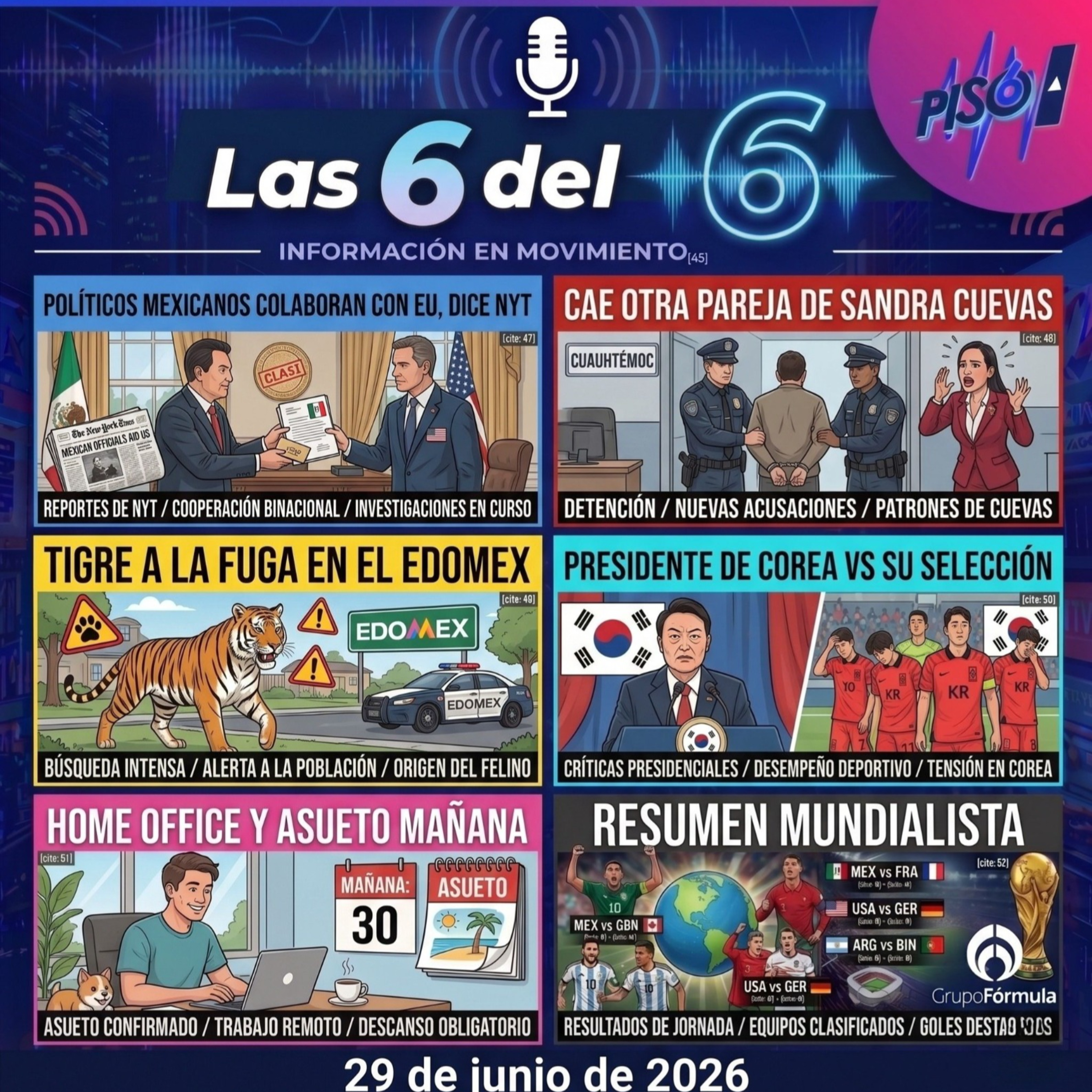Portada de Las 6 del 6