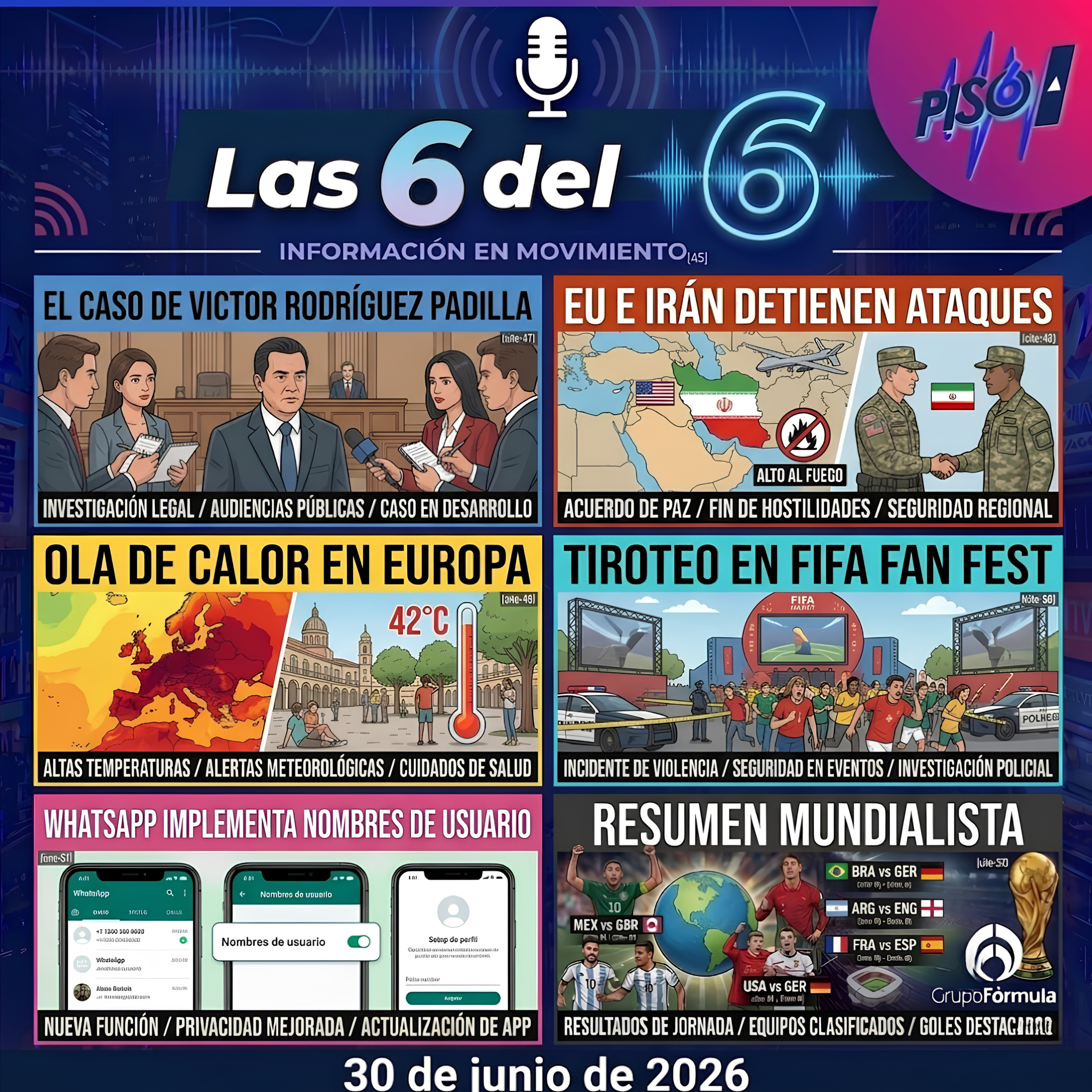 Portada de Las 6 del 6