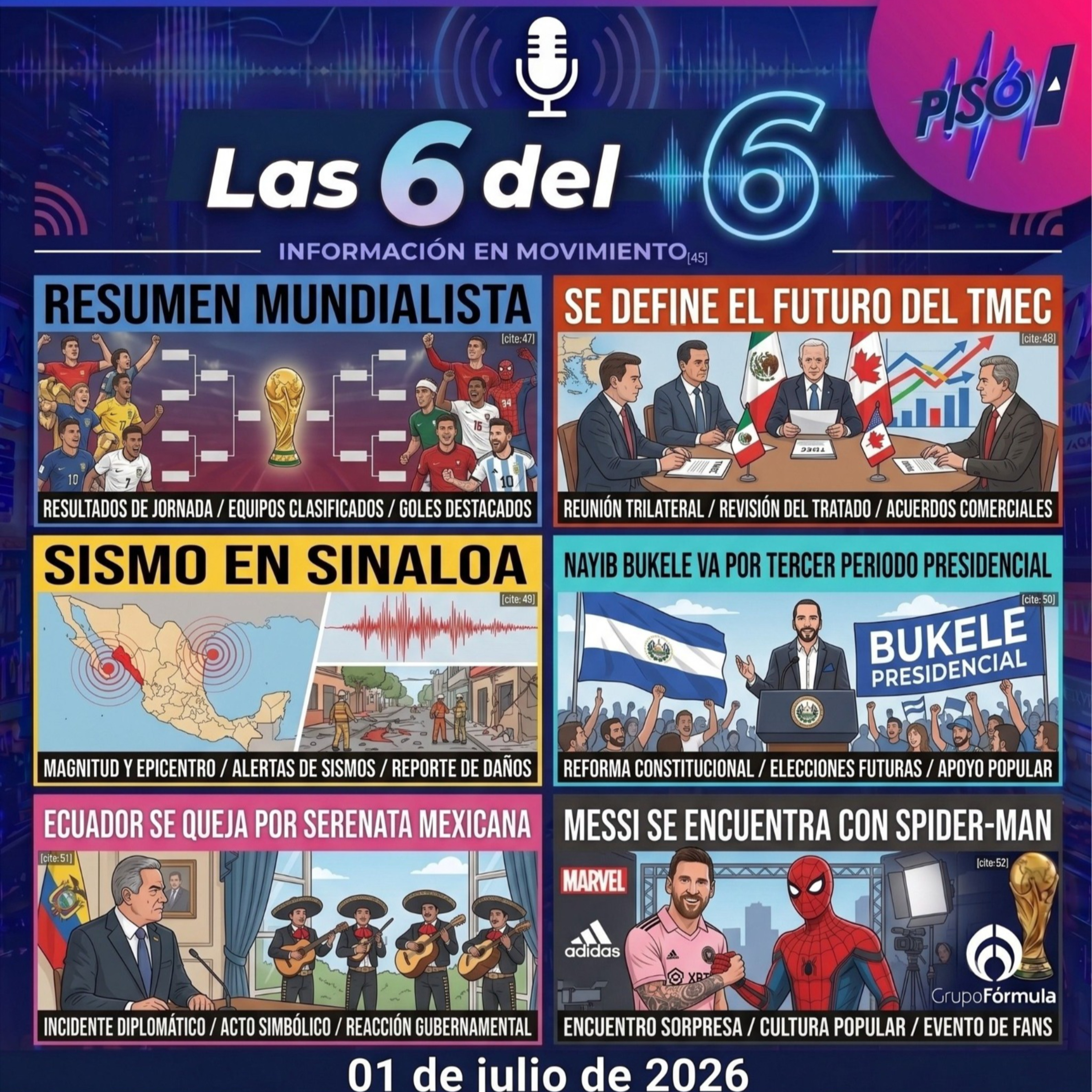 Portada de Las 6 del 6